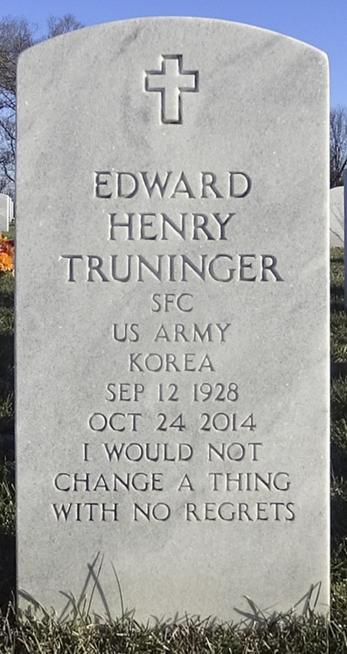 Gravesite marker image for edward henry truninger