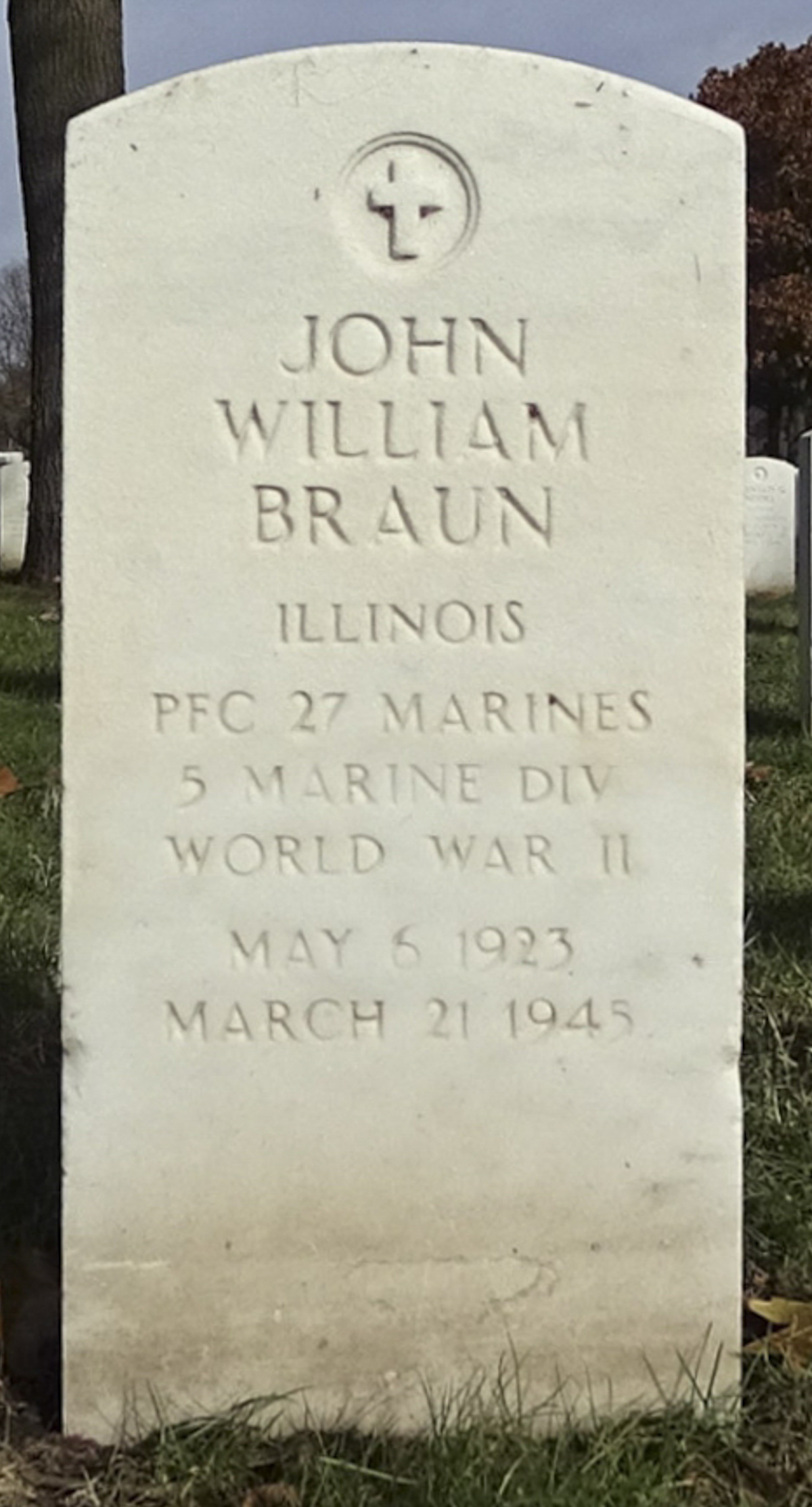 Gravesite marker image for john william braun