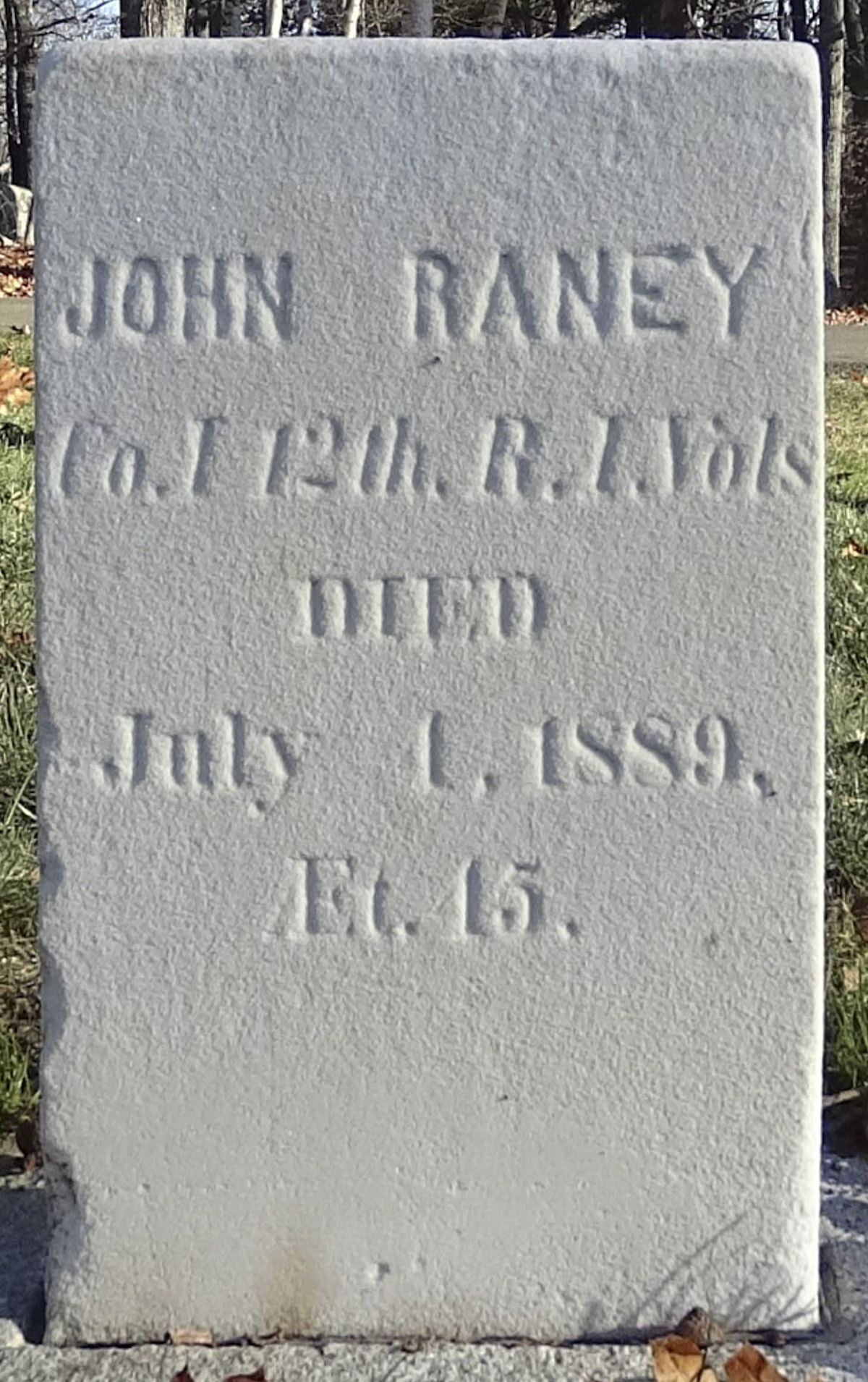 Gravesite marker image for john raney