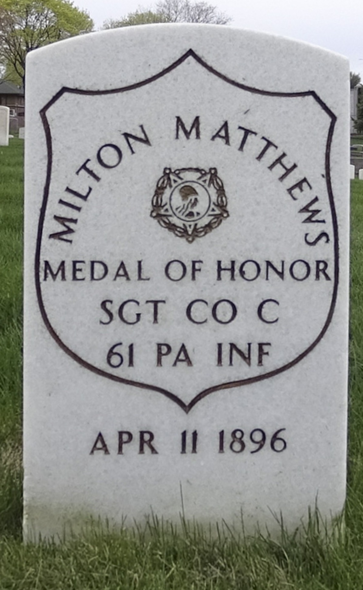 Gravesite marker image for milton matthews