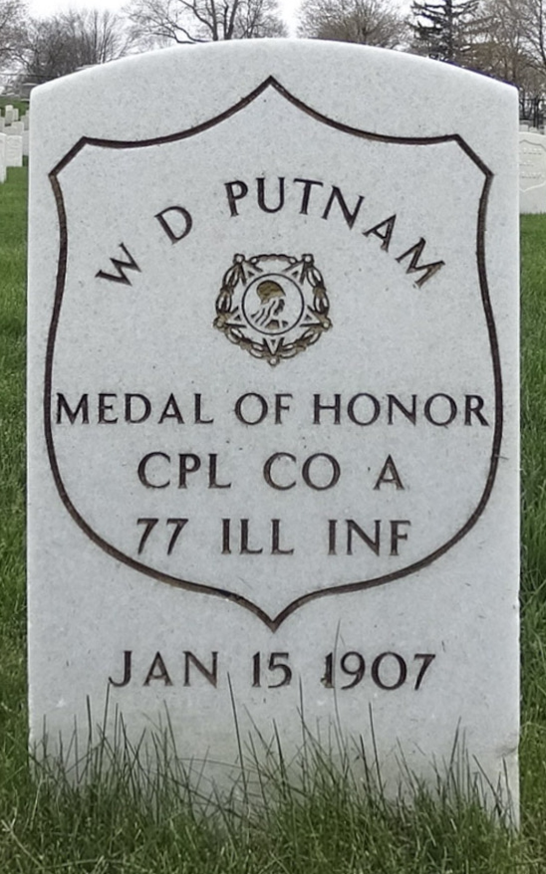 Gravesite marker image for w d putnam