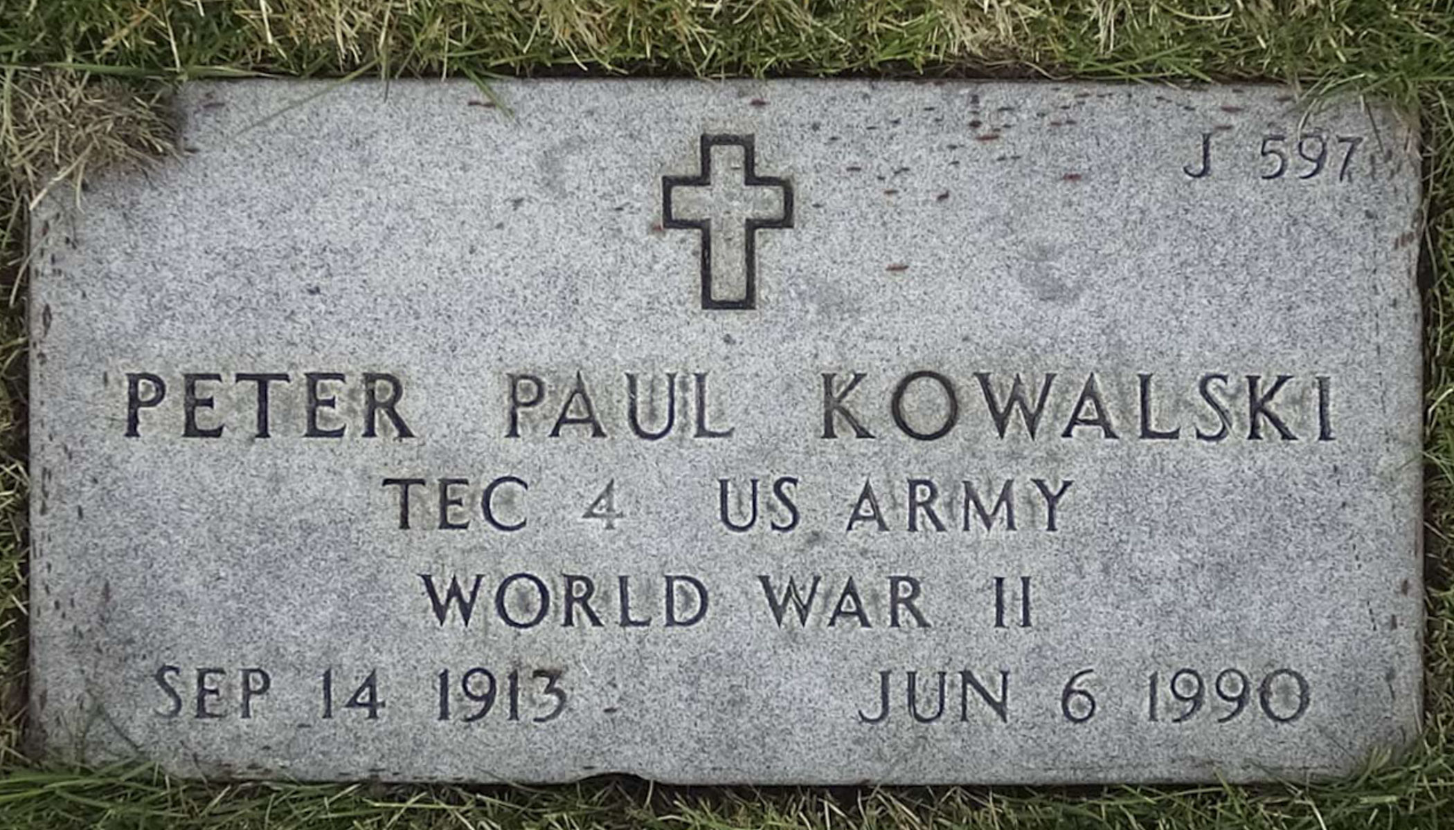 Gravesite marker image for peter paul kowalski