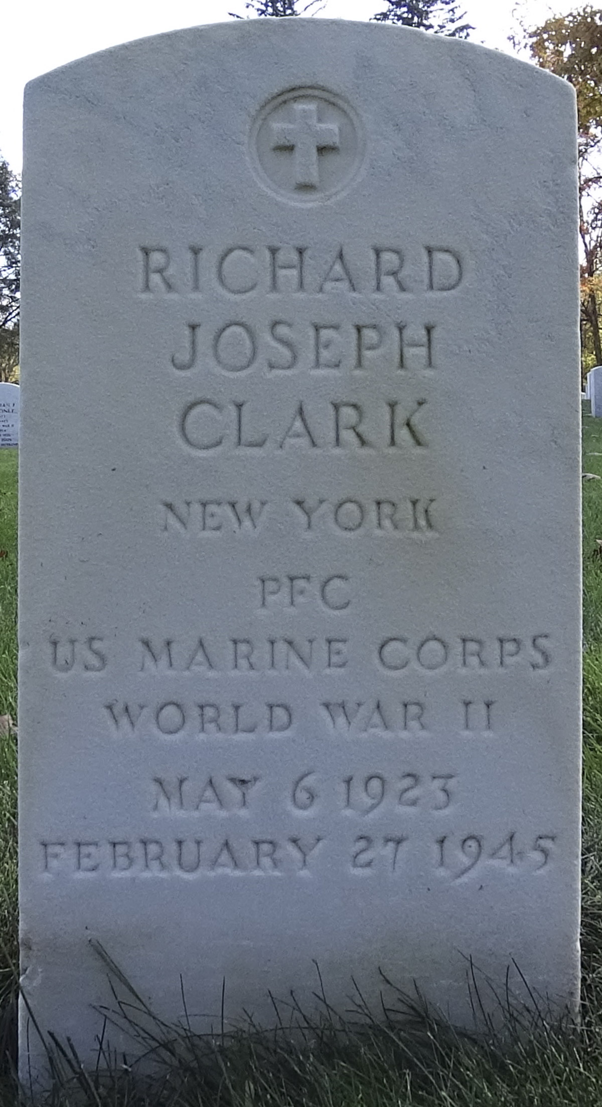 Gravesite marker image for richard joseph clark