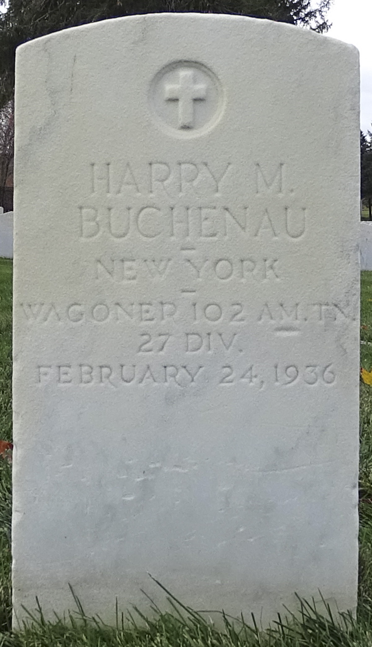 Gravesite marker image for harry m buchenau