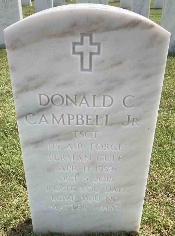 Gravesite marker image for donald c campbell jr