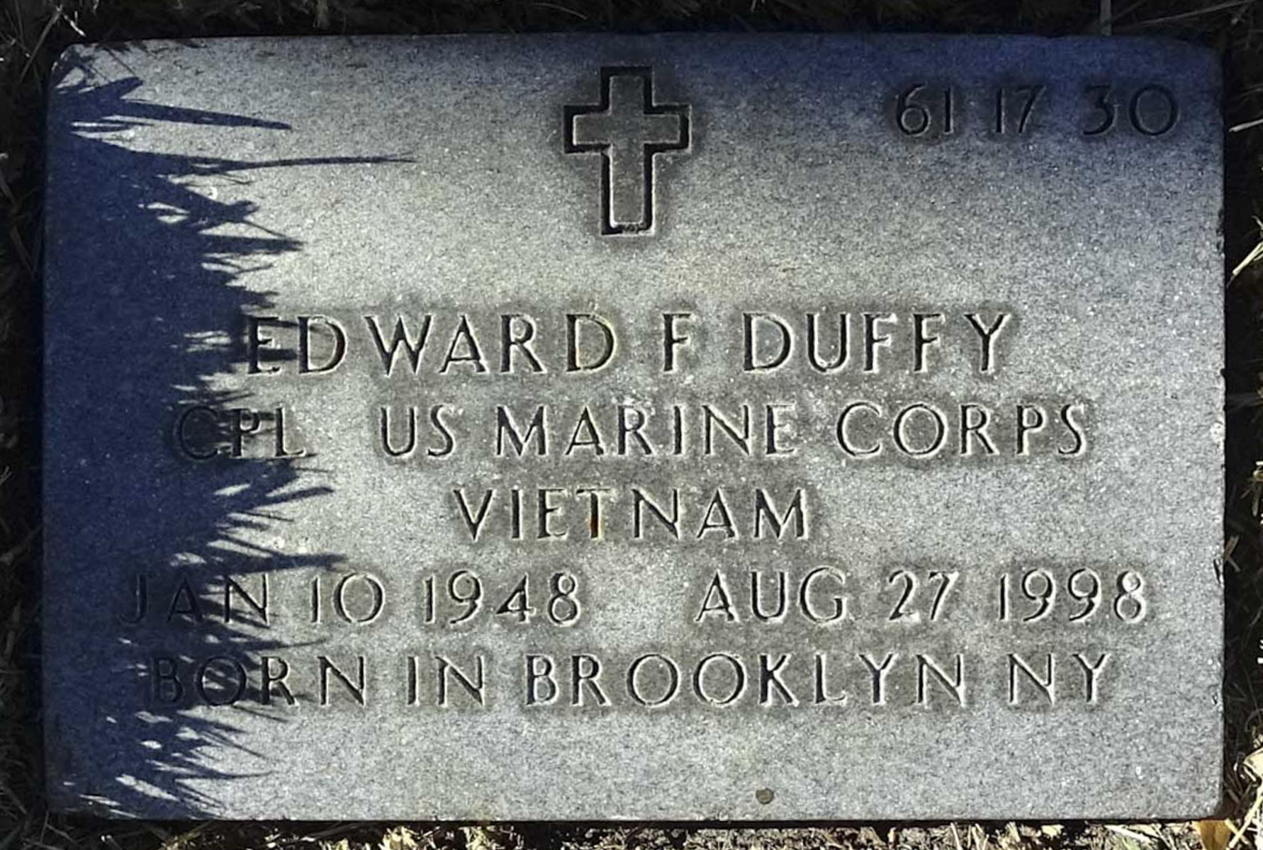 Gravesite marker image for edward f duffy
