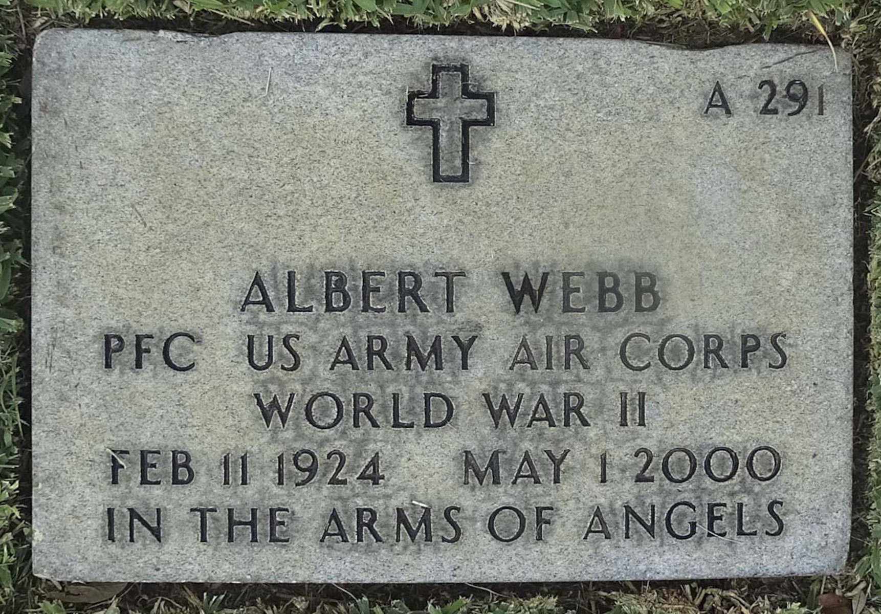 Gravesite marker image for albert webb