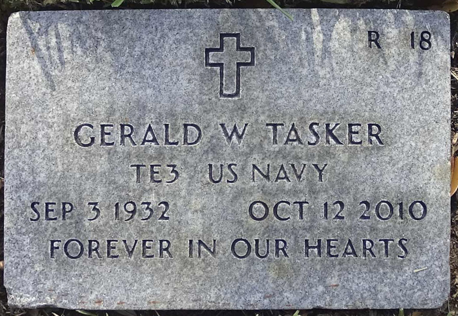 Gravesite marker image for gerald william tasker