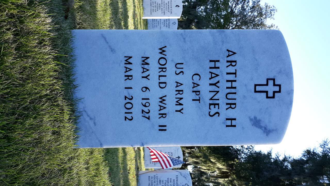 Gravesite marker image for arthur howard haynes