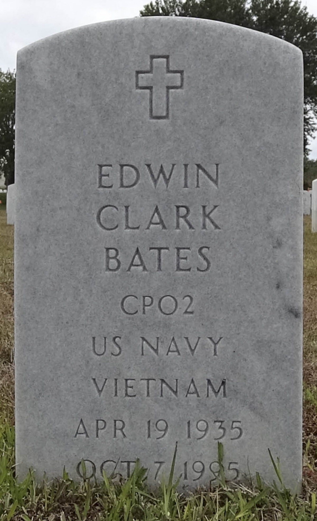 Gravesite marker image for edwin clark bates