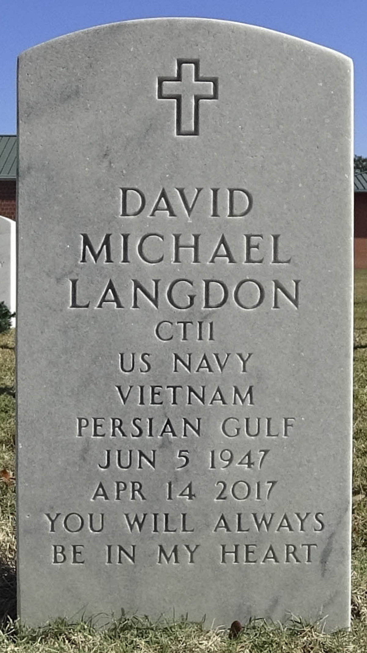 Gravesite marker image for david michael langdon