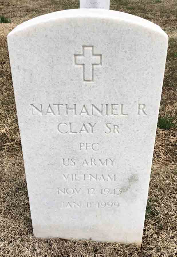 Gravesite marker image for nathaniel r clay sr