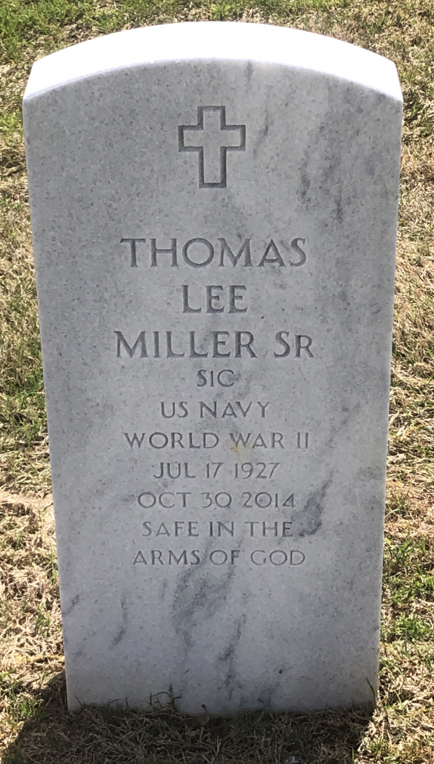 Gravesite marker image for thomas lee miller sr