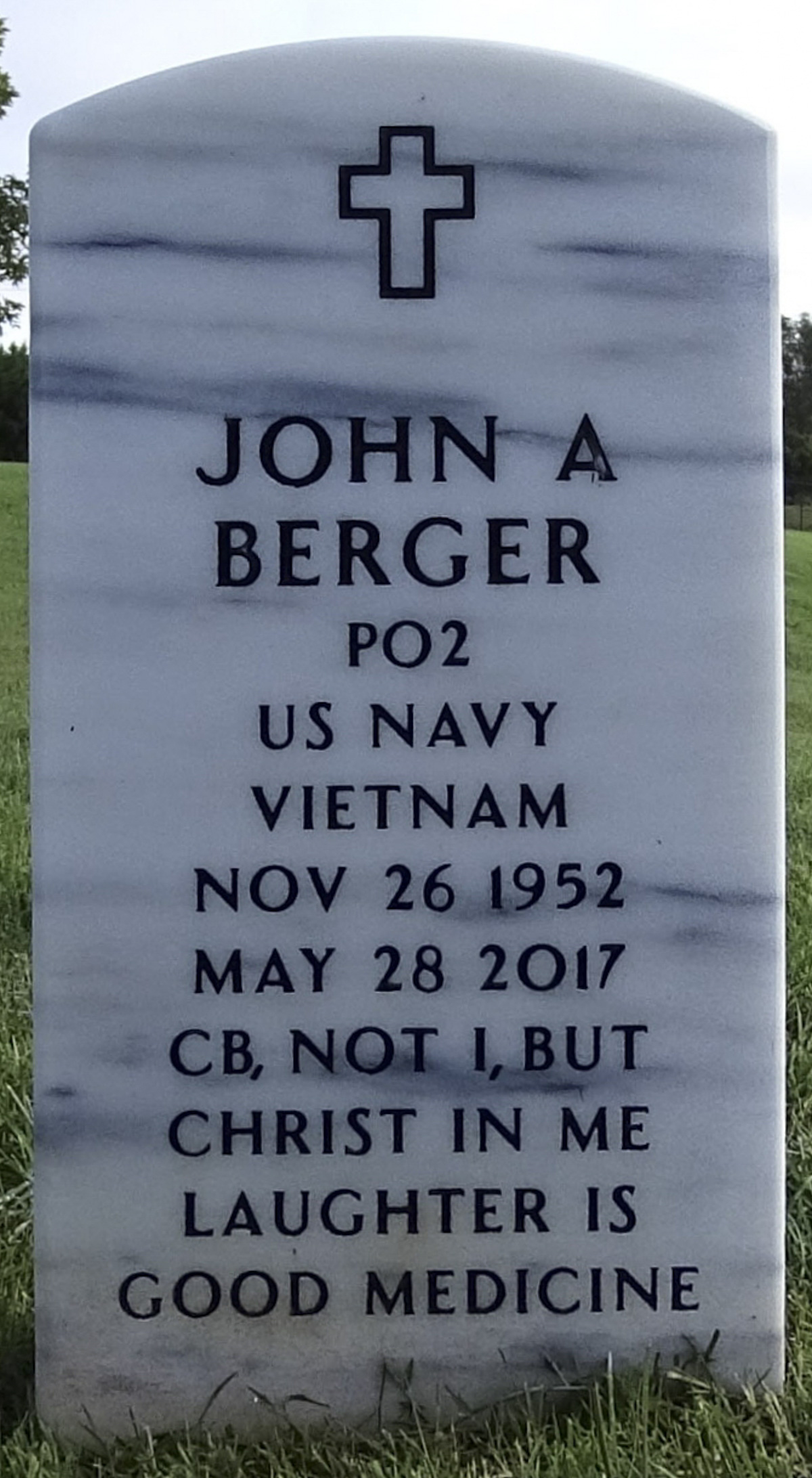 Gravesite marker image for john albert berger