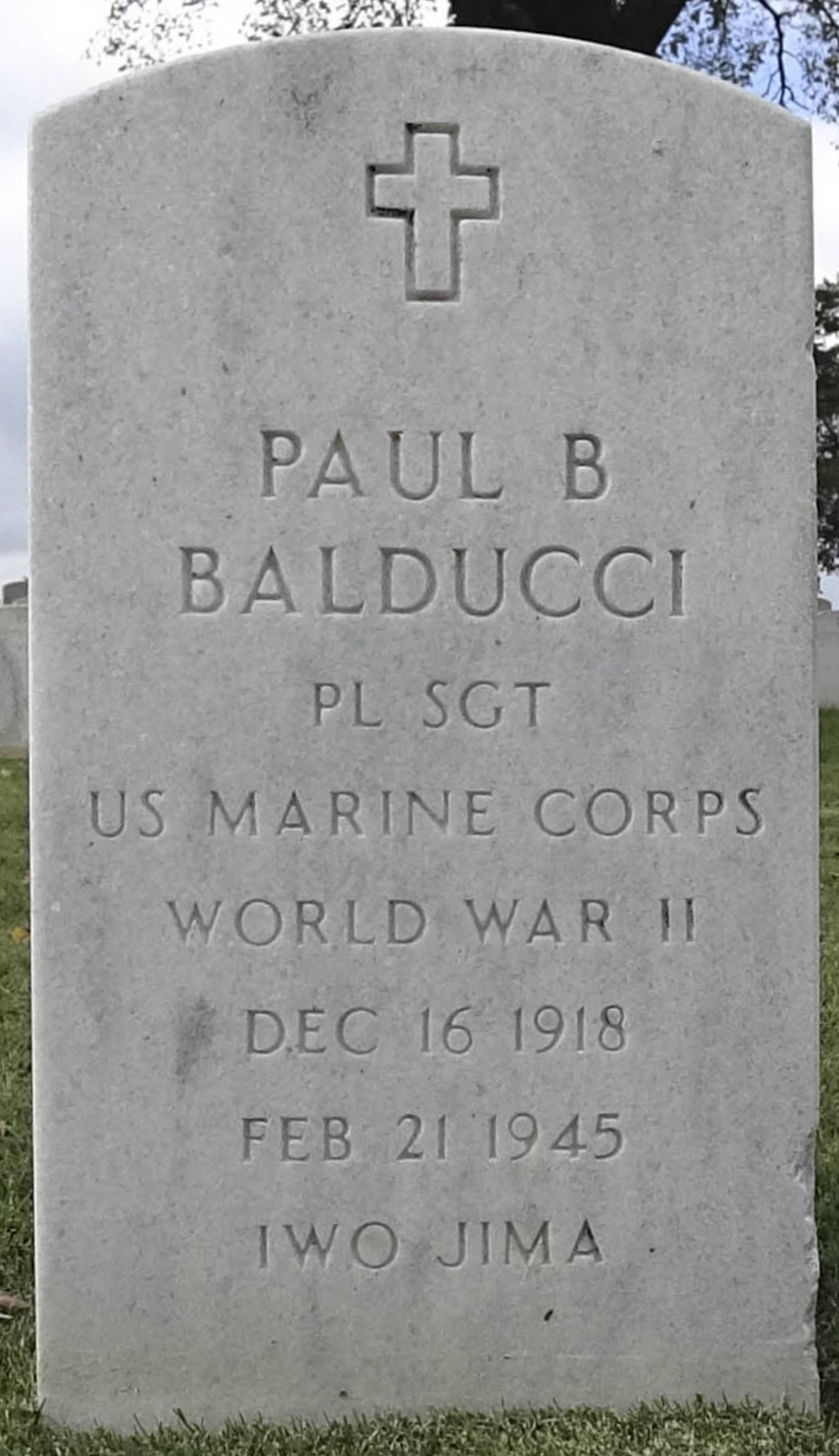 Gravesite marker image for paul b balducci