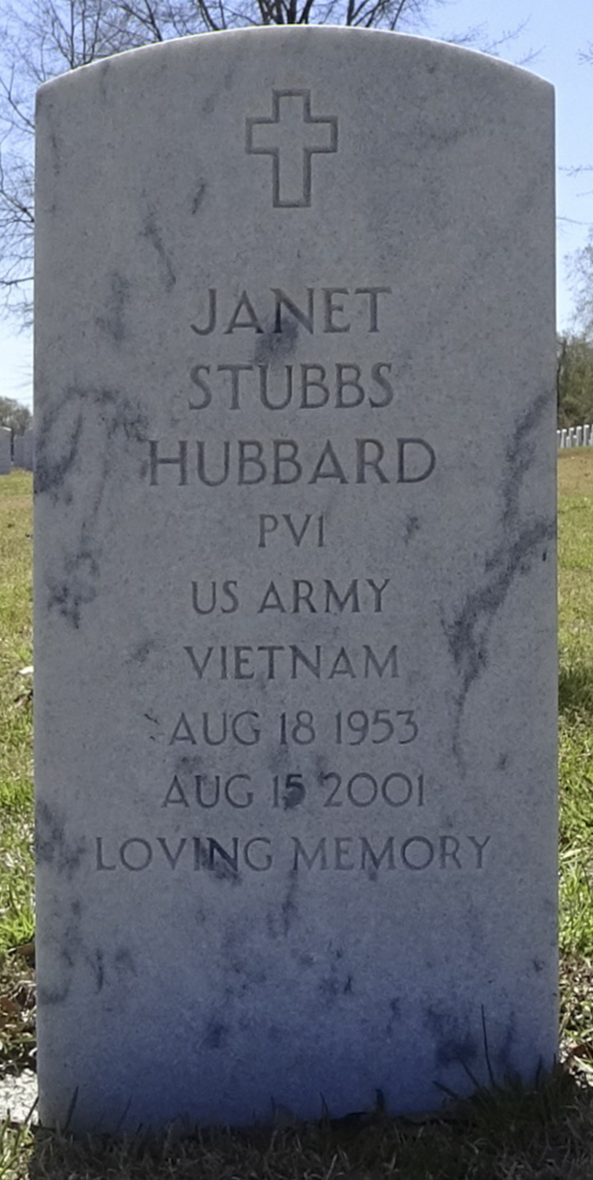 Gravesite marker image for janet stubbs hubbard