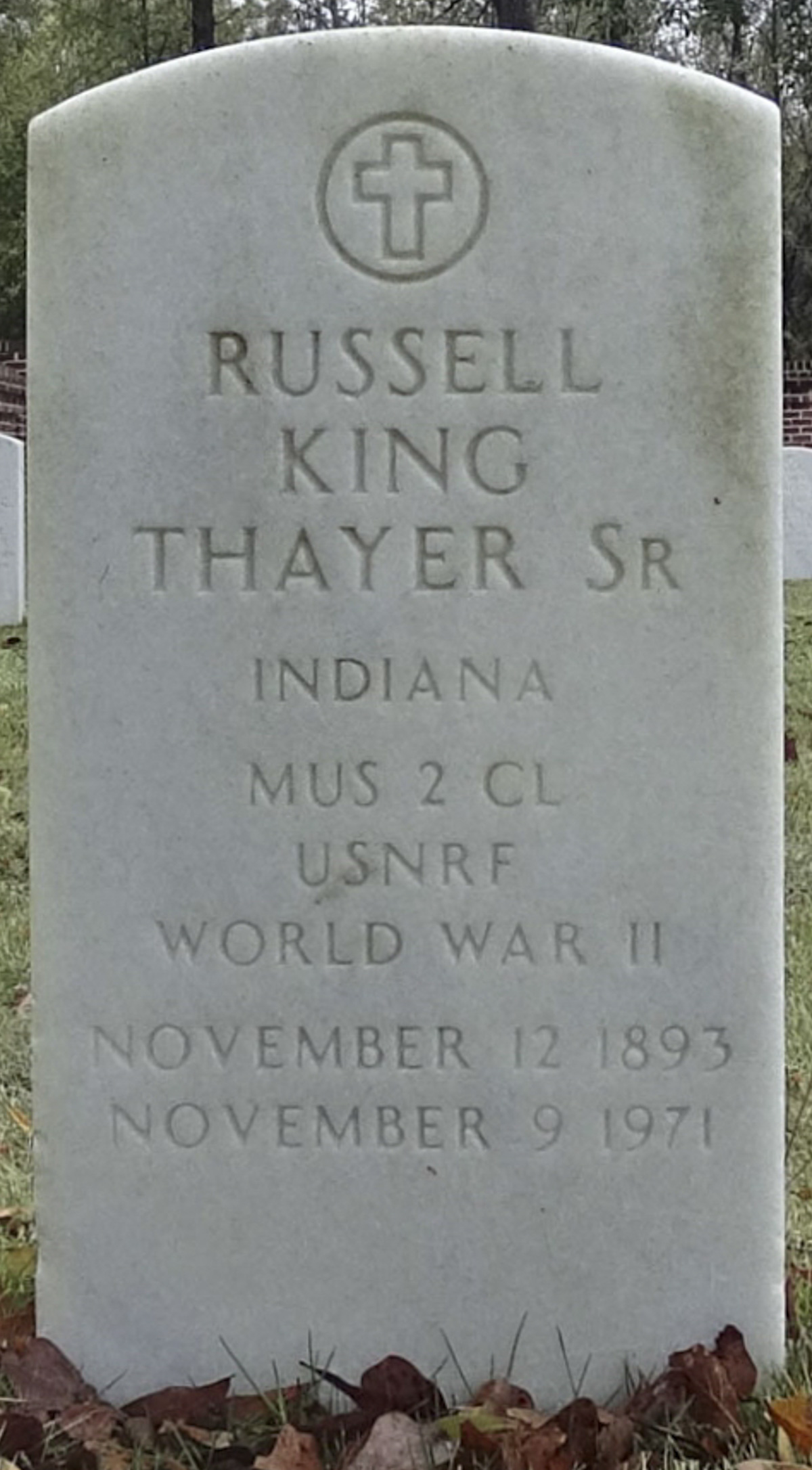 Gravesite marker image for russell king thayer sr