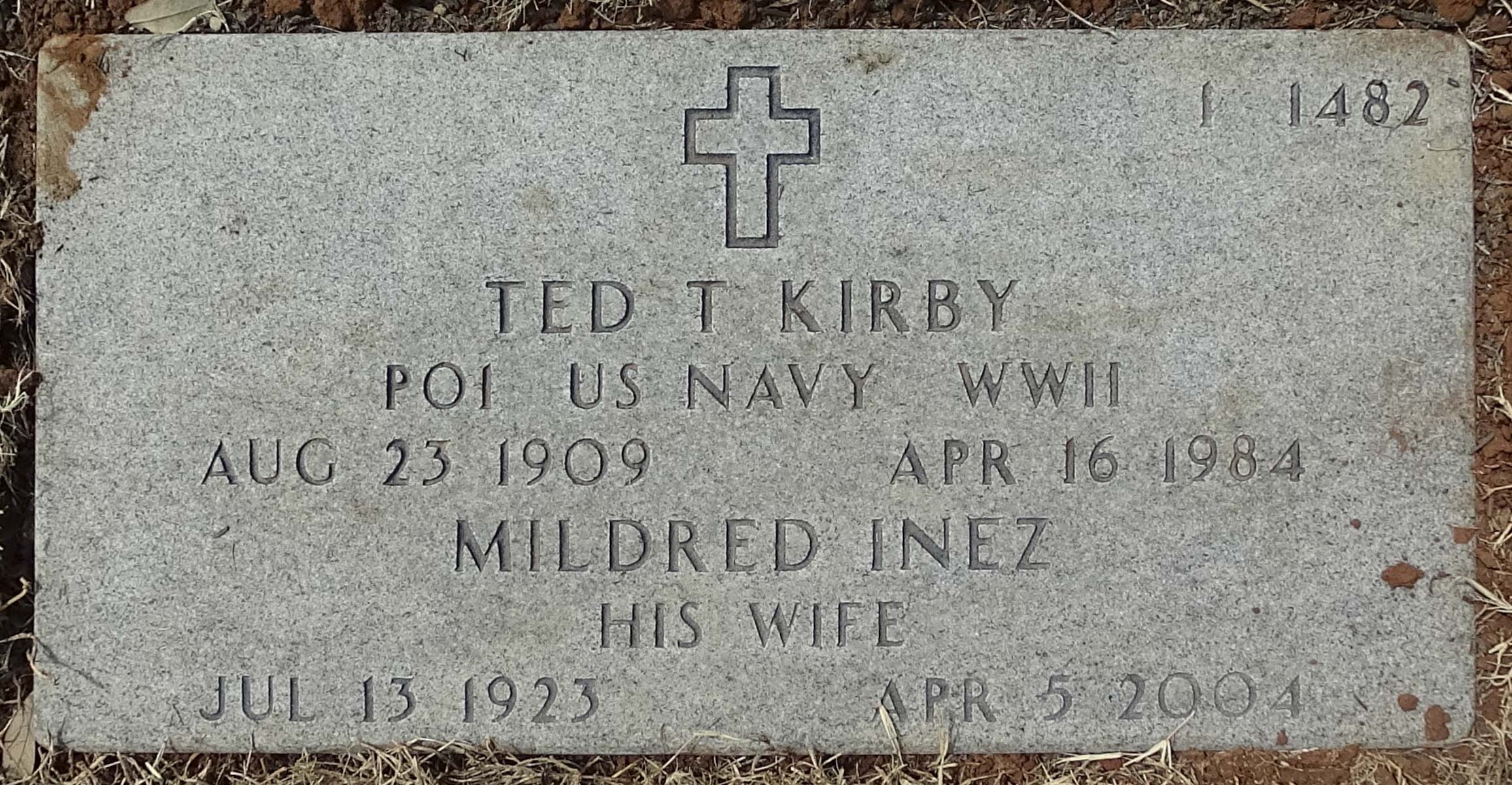 Gravesite marker image for ted t kirby