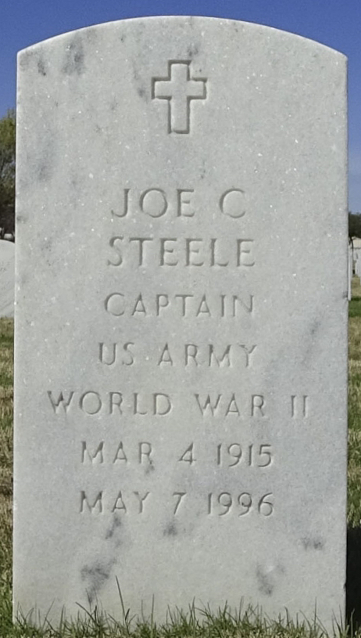 Gravesite marker image for joe c steele