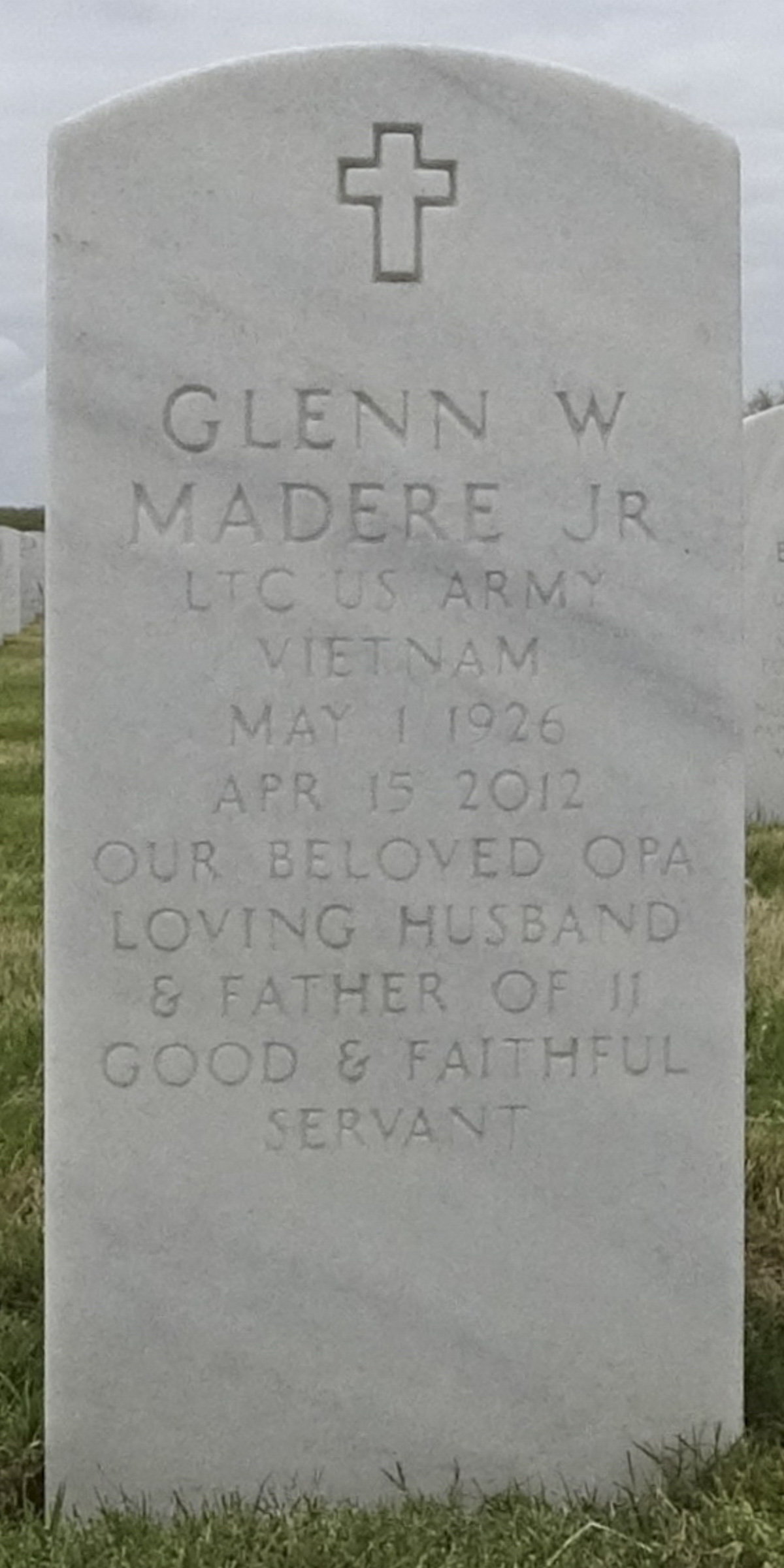 Gravesite marker image for glenn wesley madere jr
