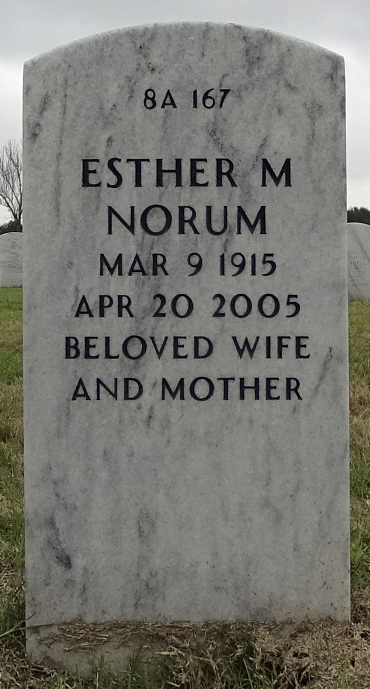 Gravesite marker image for melvin norum