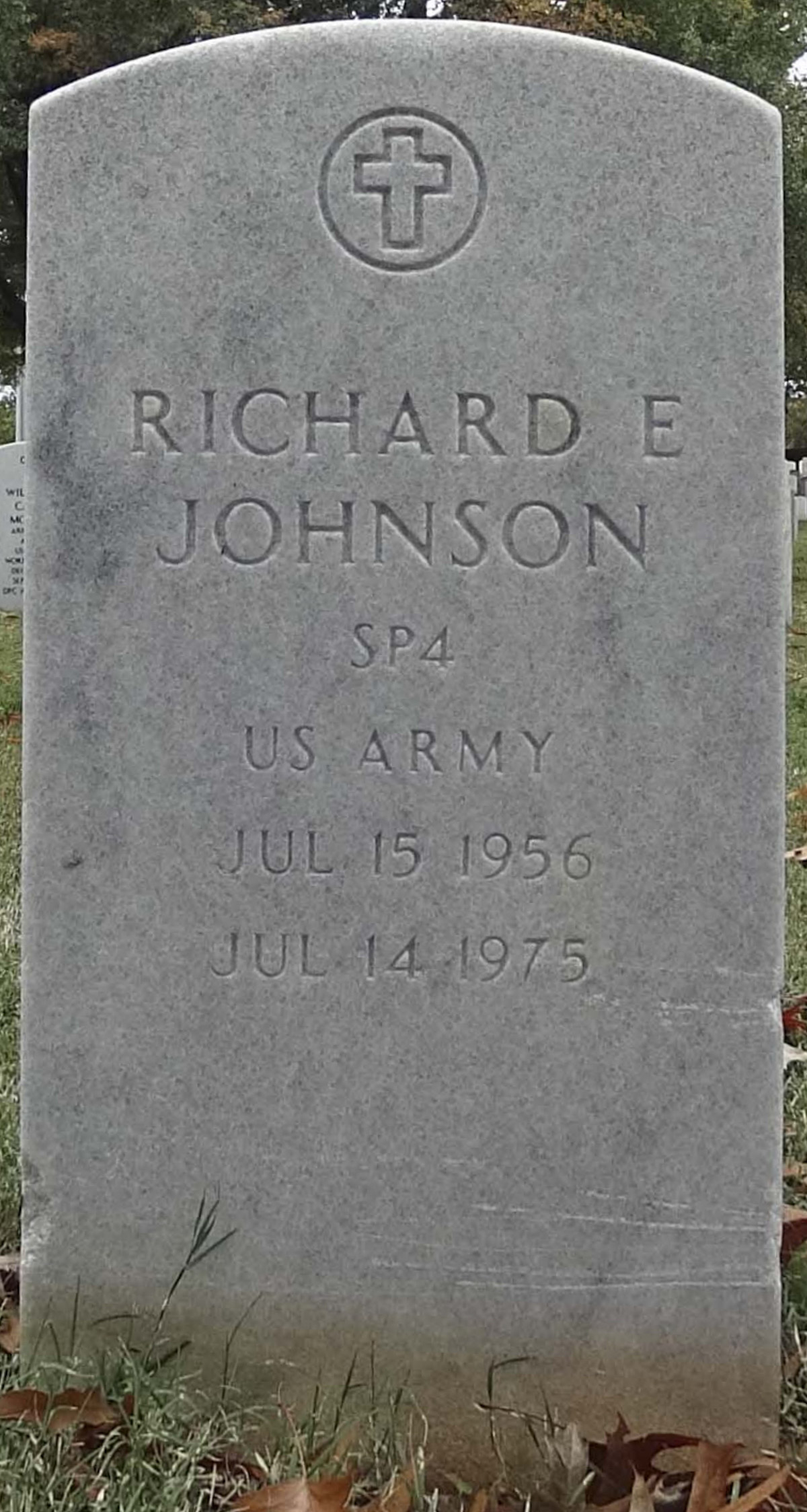 Gravesite marker image for richard e johnson