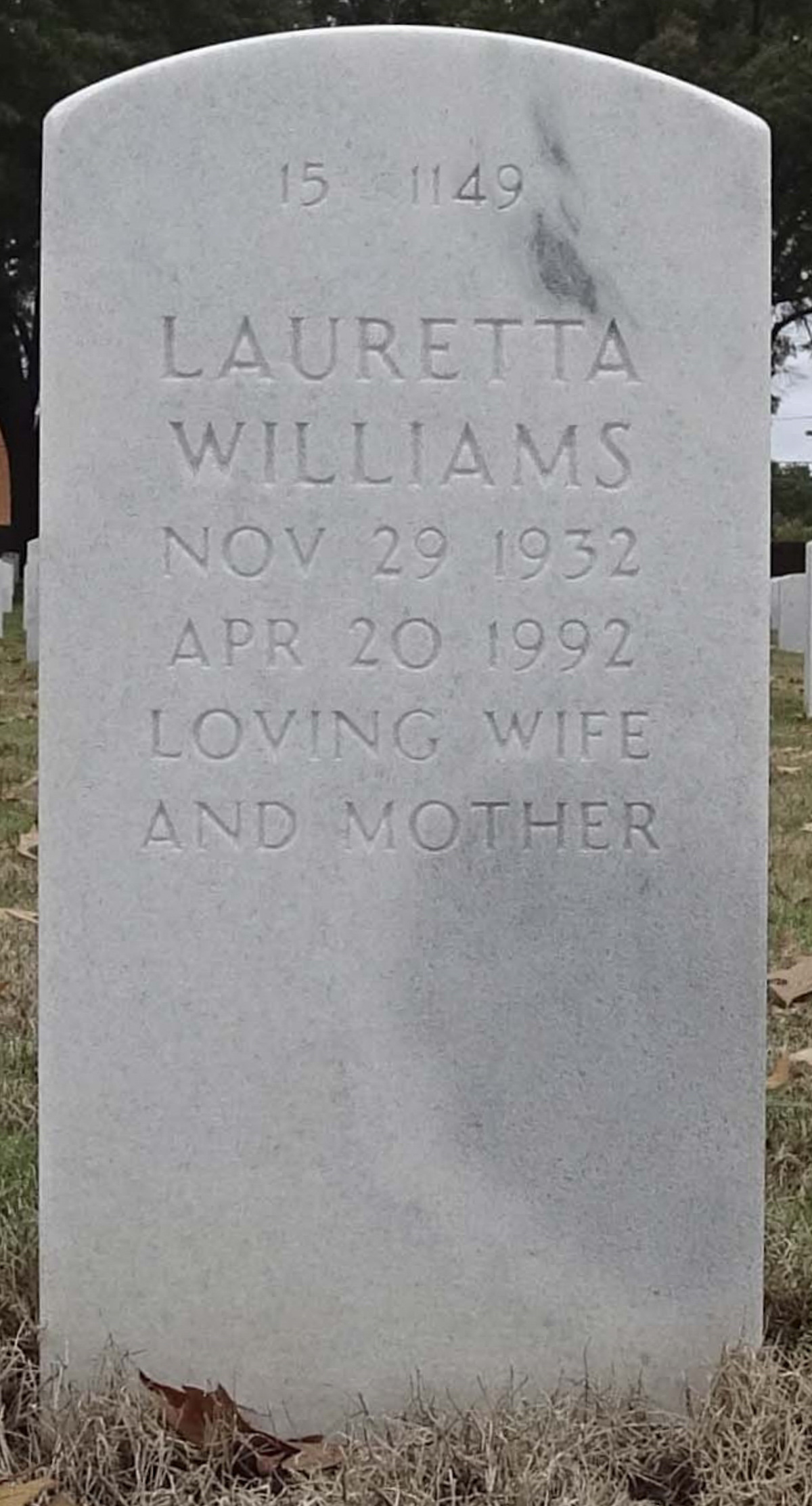 Gravesite marker image for ester williams