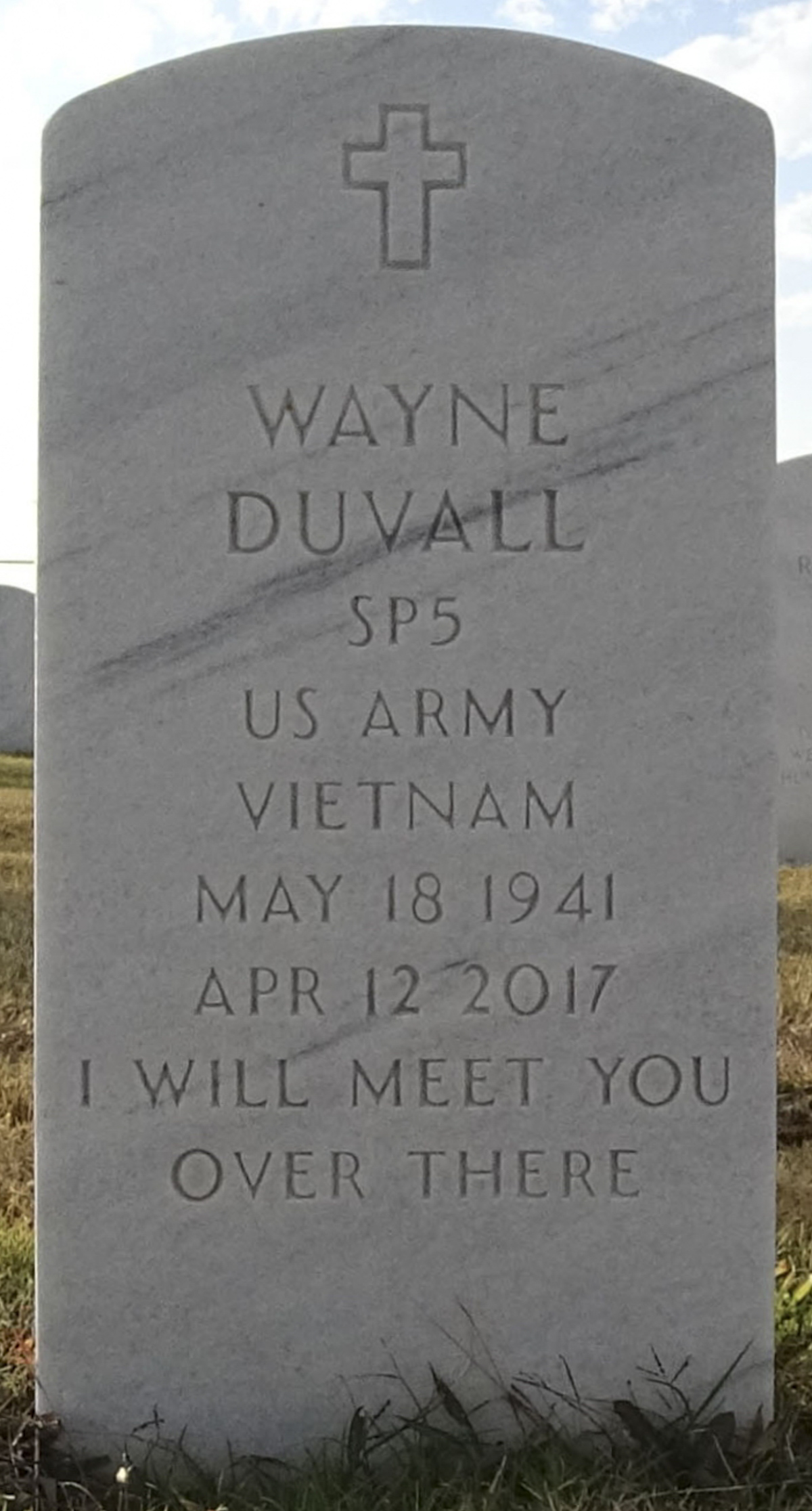 Gravesite marker image for wayne duvall