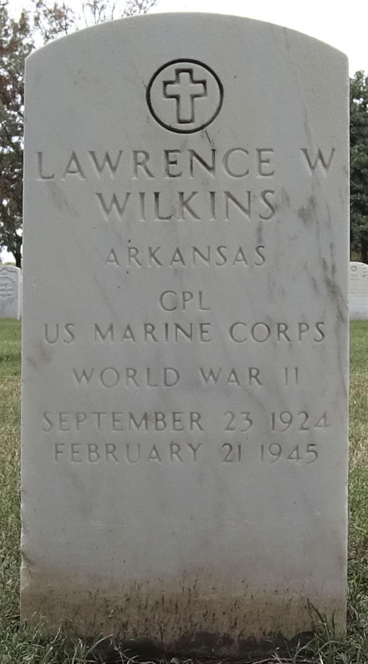 Gravesite marker image for lawrence w wilkins