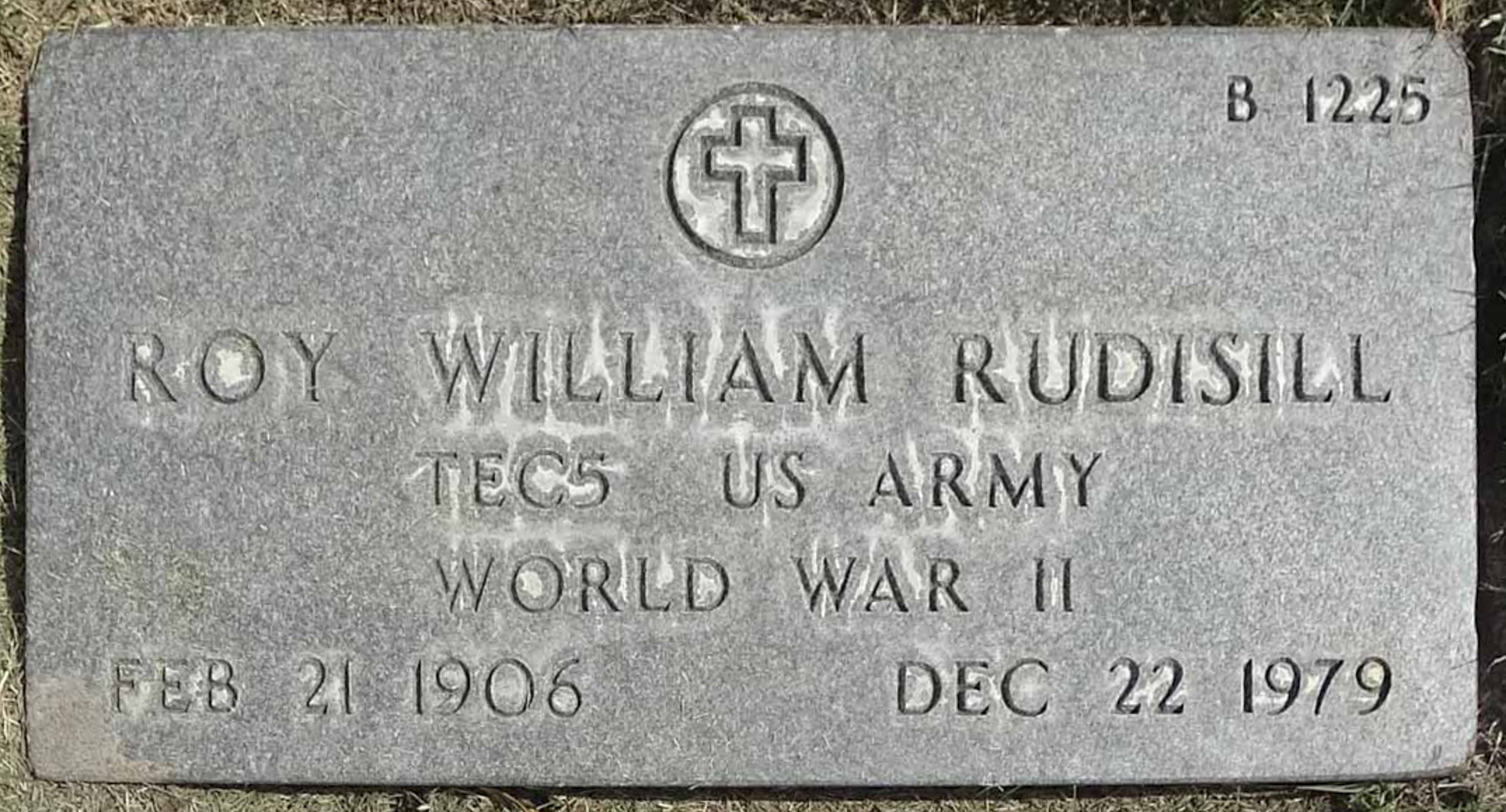 Gravesite marker image for roy william rudisill