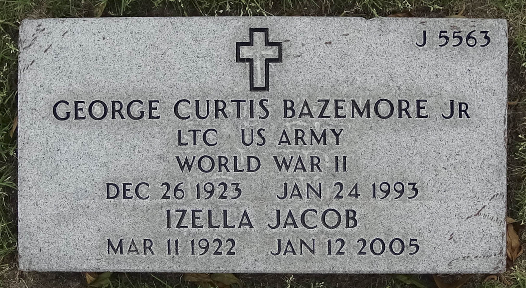 Gravesite marker image for george curtis bazemore jr