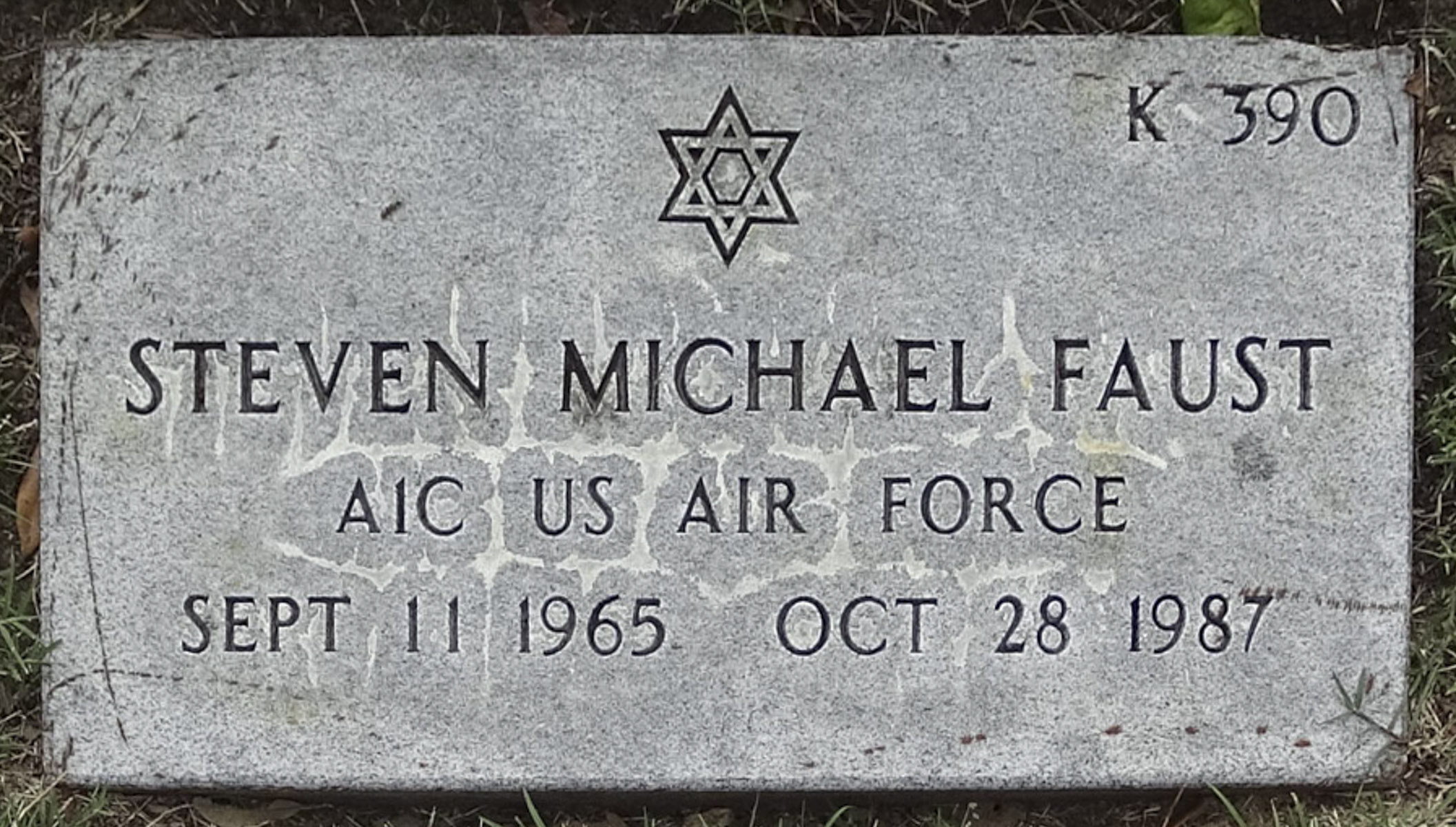 Gravesite marker image for steven michael faust
