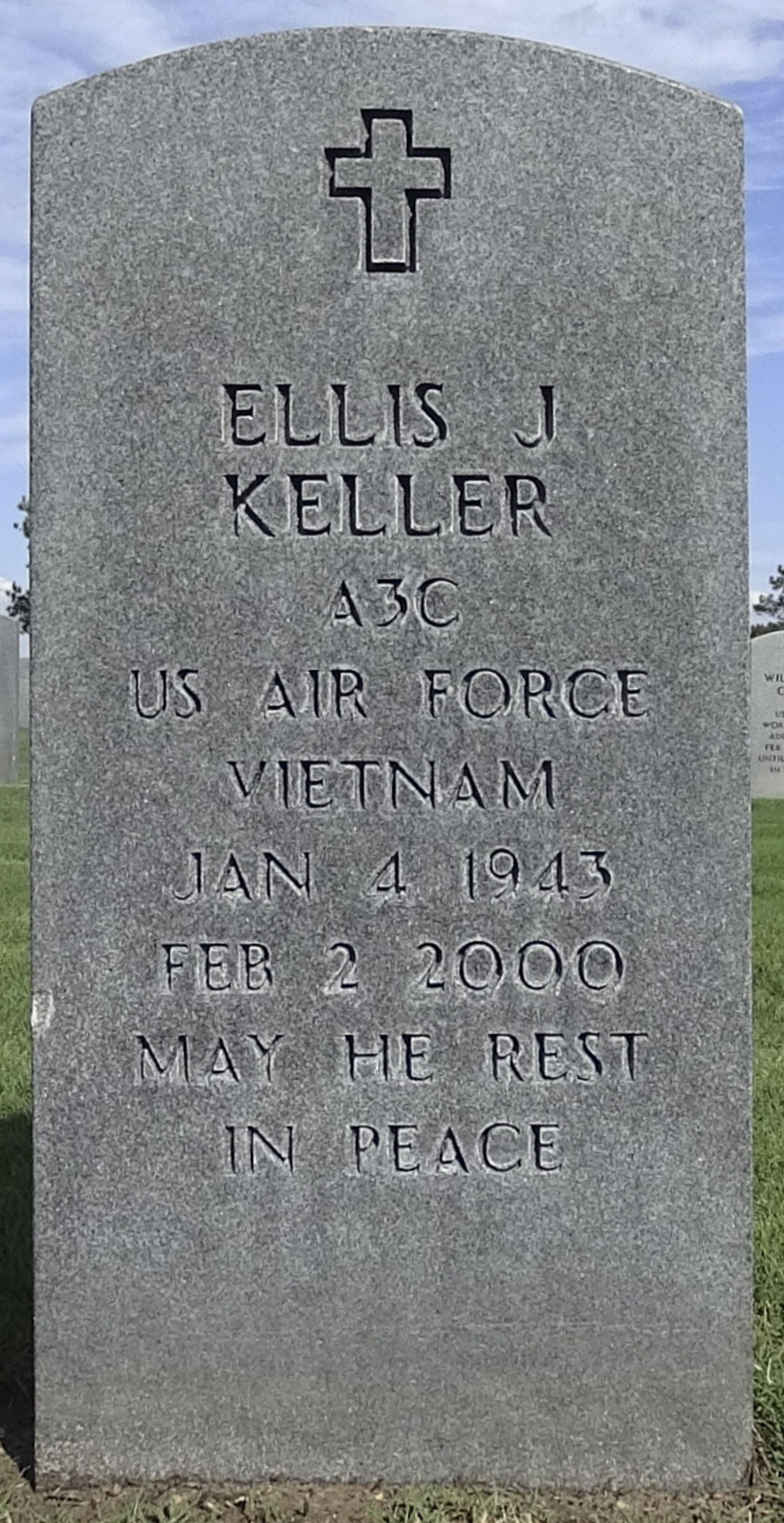 Gravesite marker image for ellis j keller