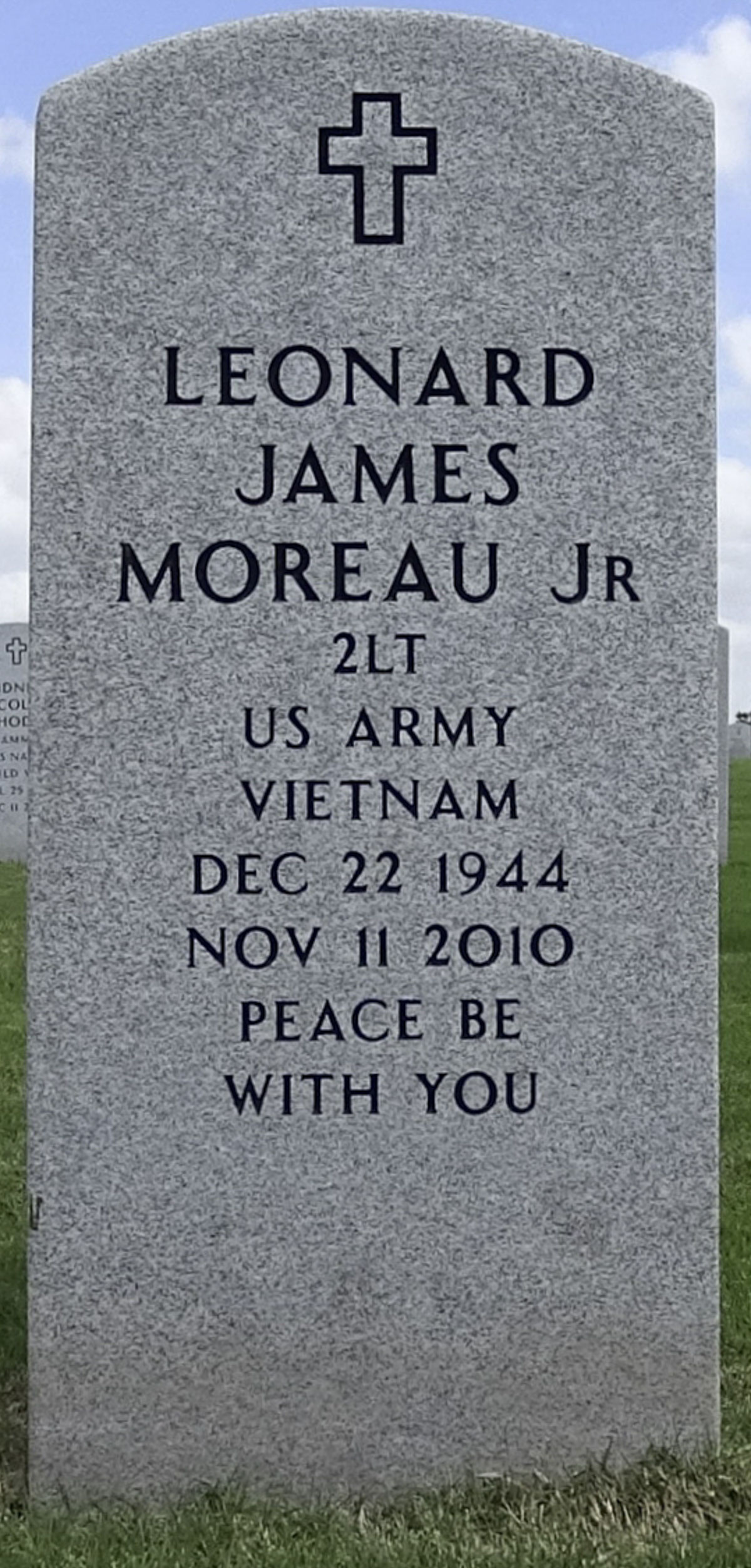 Gravesite marker image for leonard james moreau jr