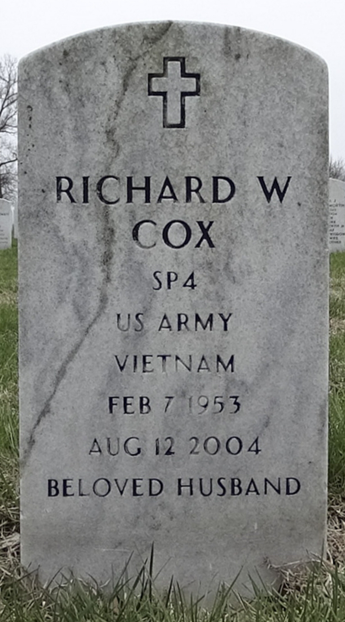 Gravesite marker image for richard w cox