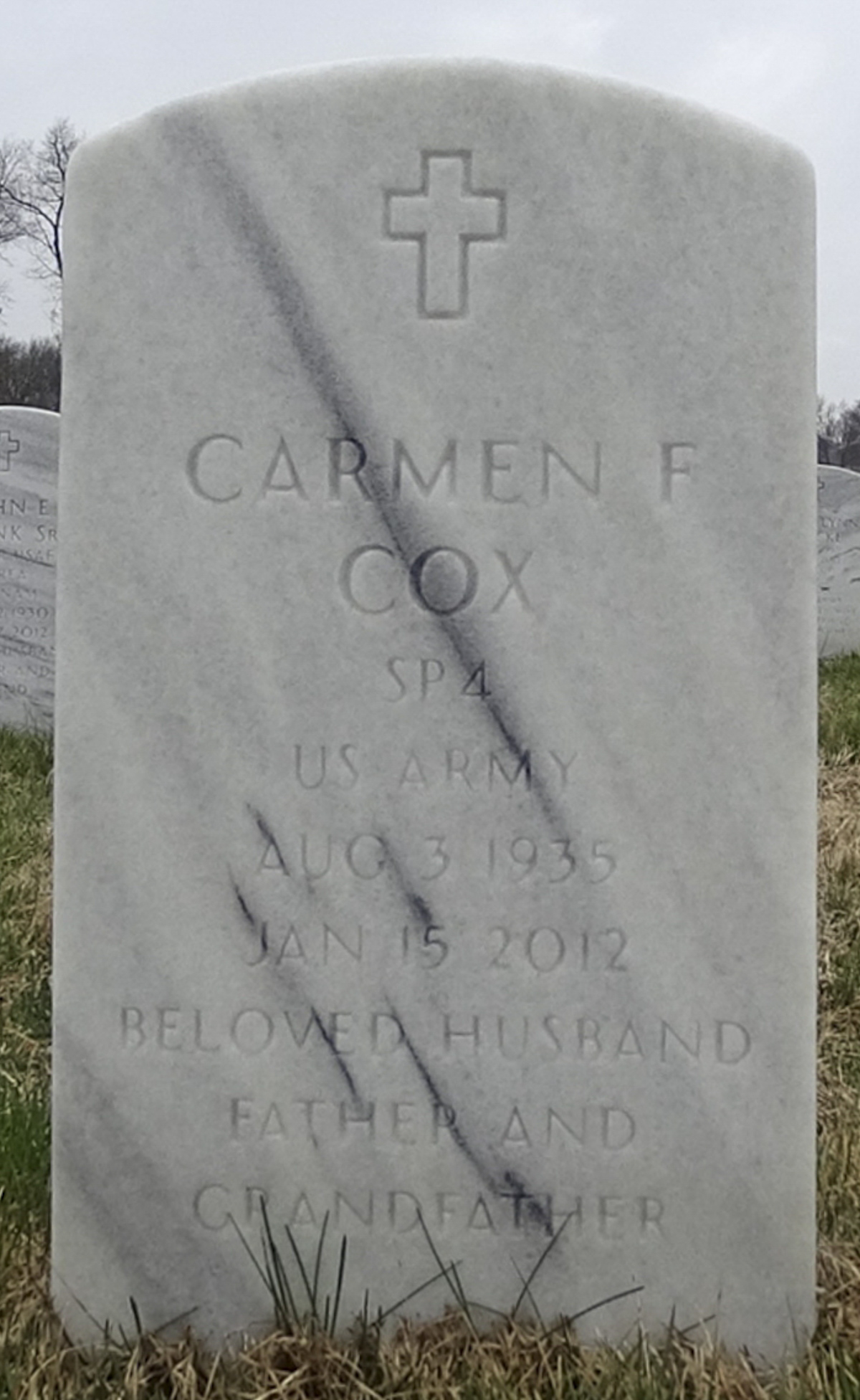 Gravesite marker image for carmen fay cox