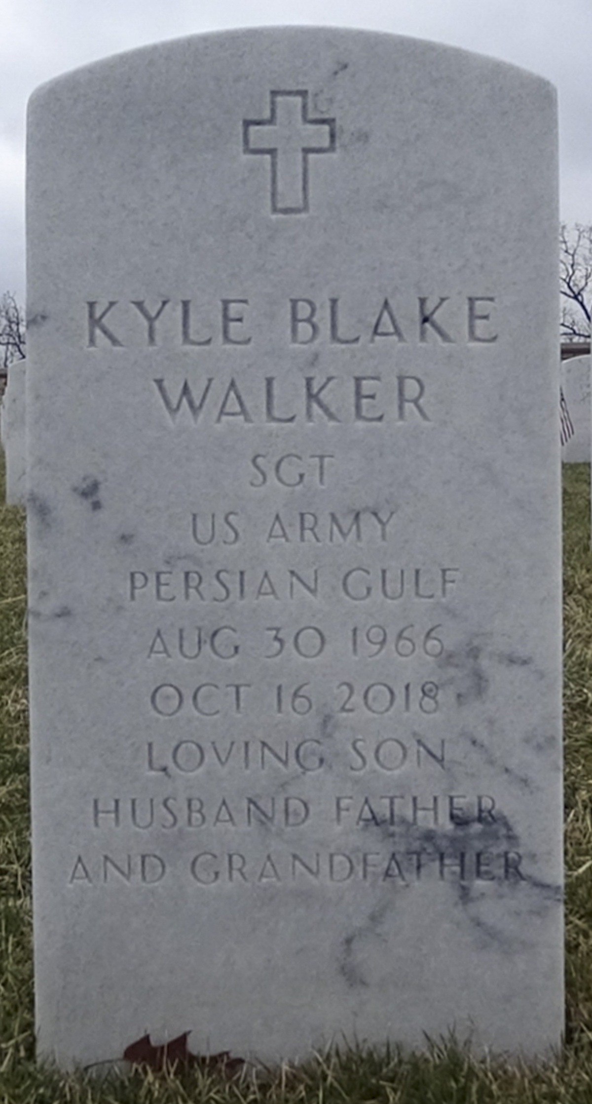 Gravesite marker image for kyle blake walker