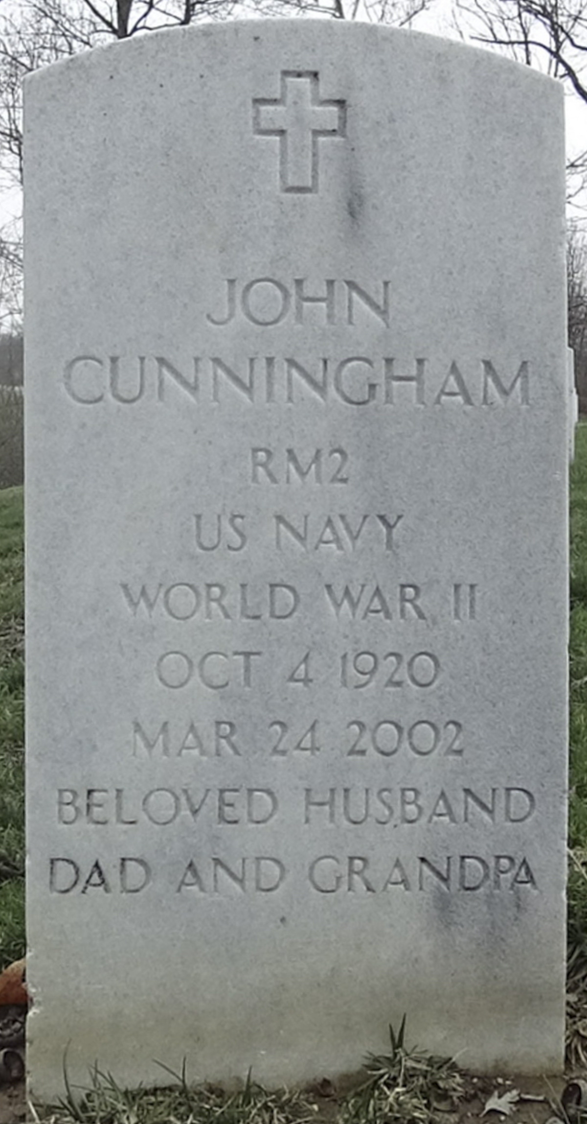 Gravesite marker image for john cunningham