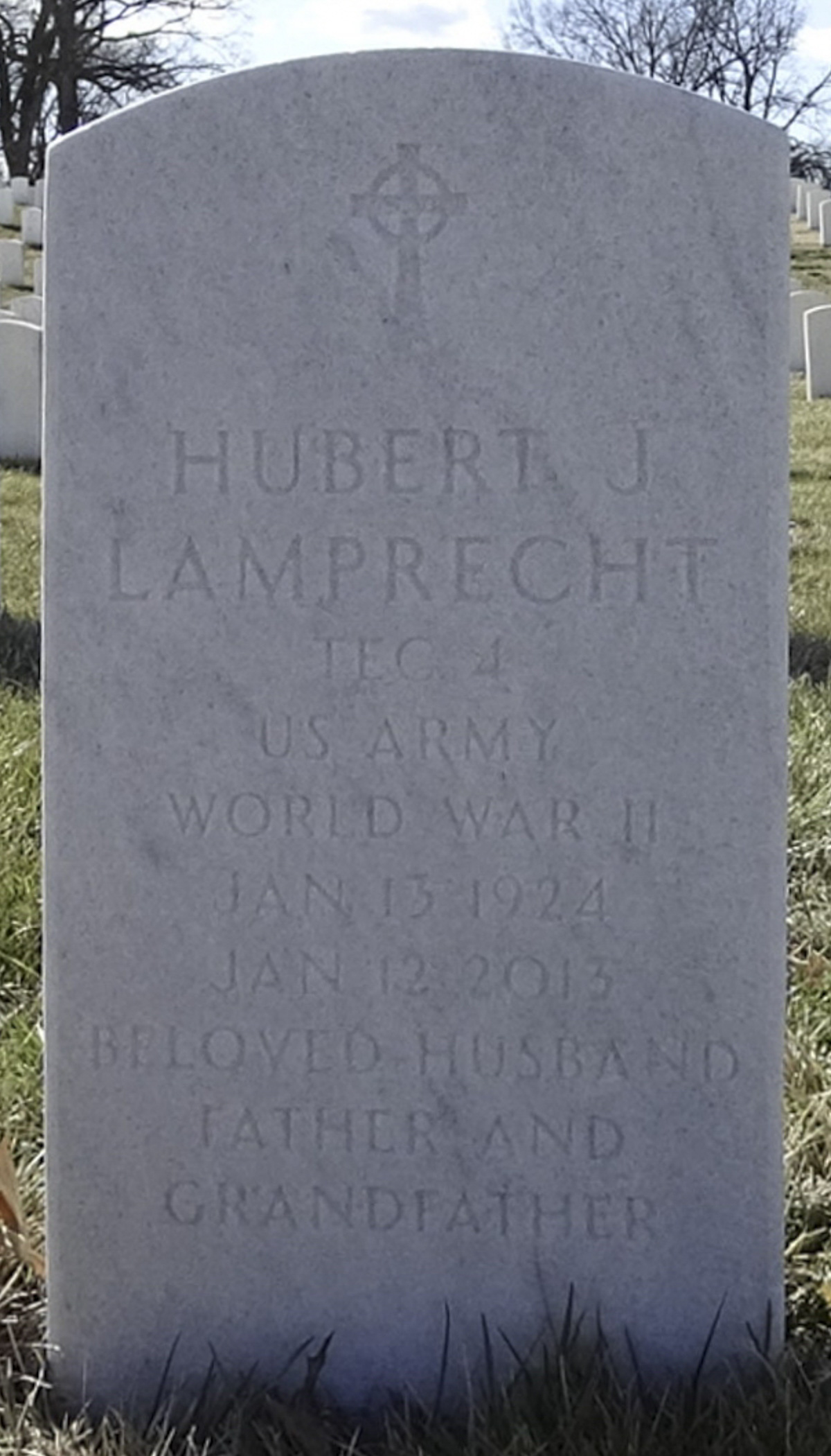 Gravesite marker image for hubert j lamprecht