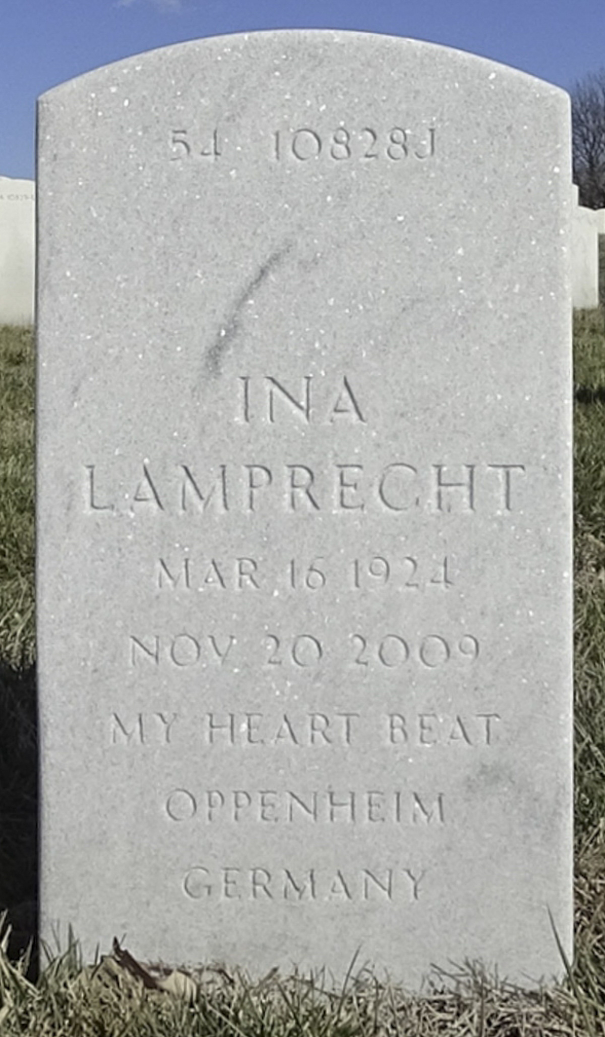 Gravesite marker image for hubert j lamprecht