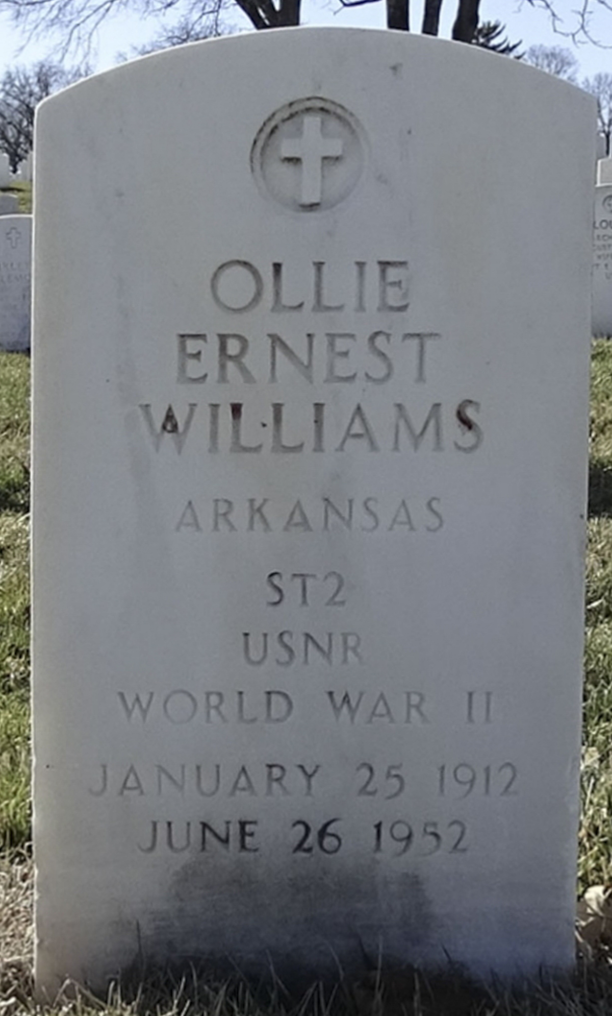 Gravesite marker image for ollie ernest williams