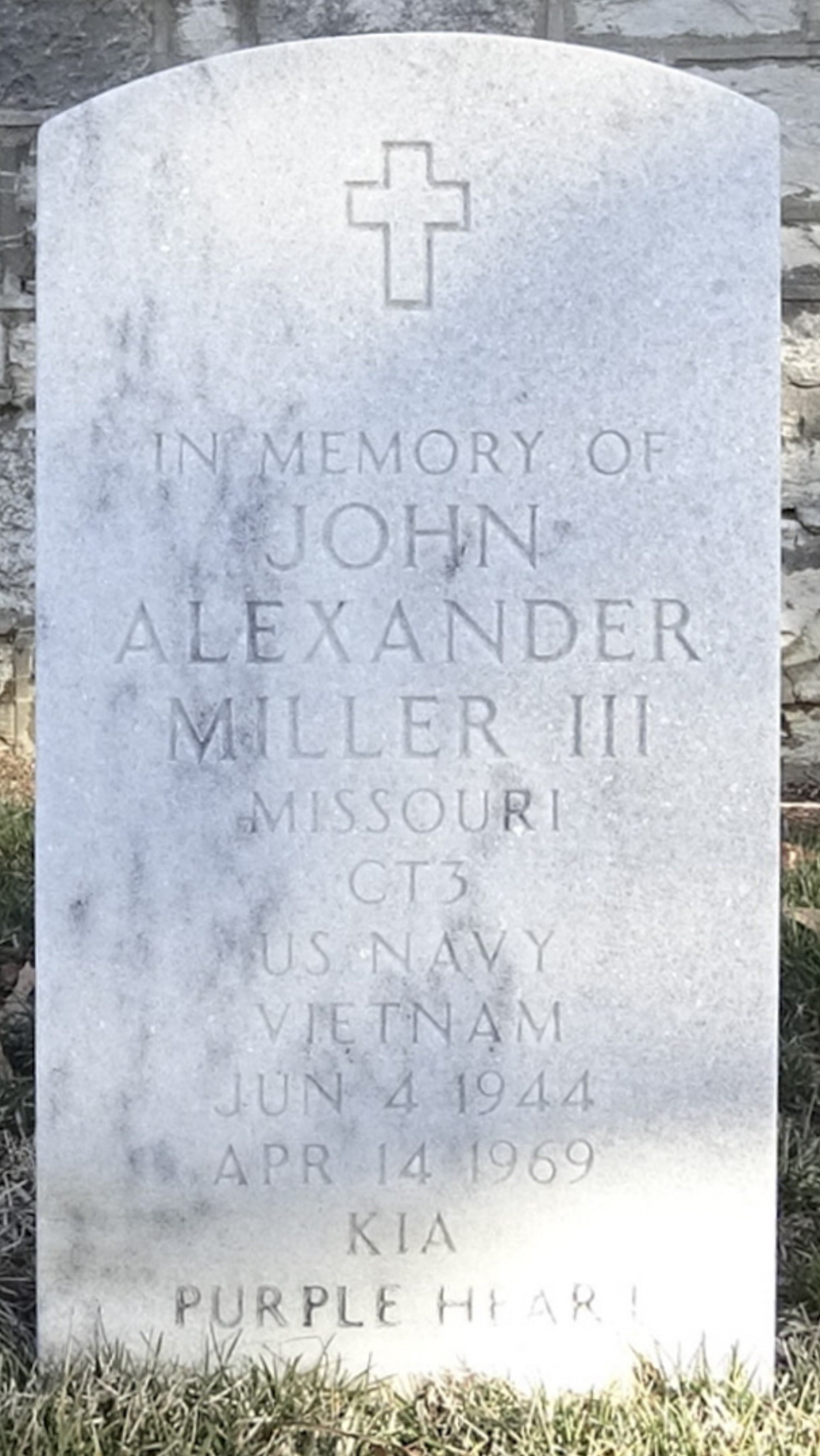 Gravesite marker image for john alexander miller iii