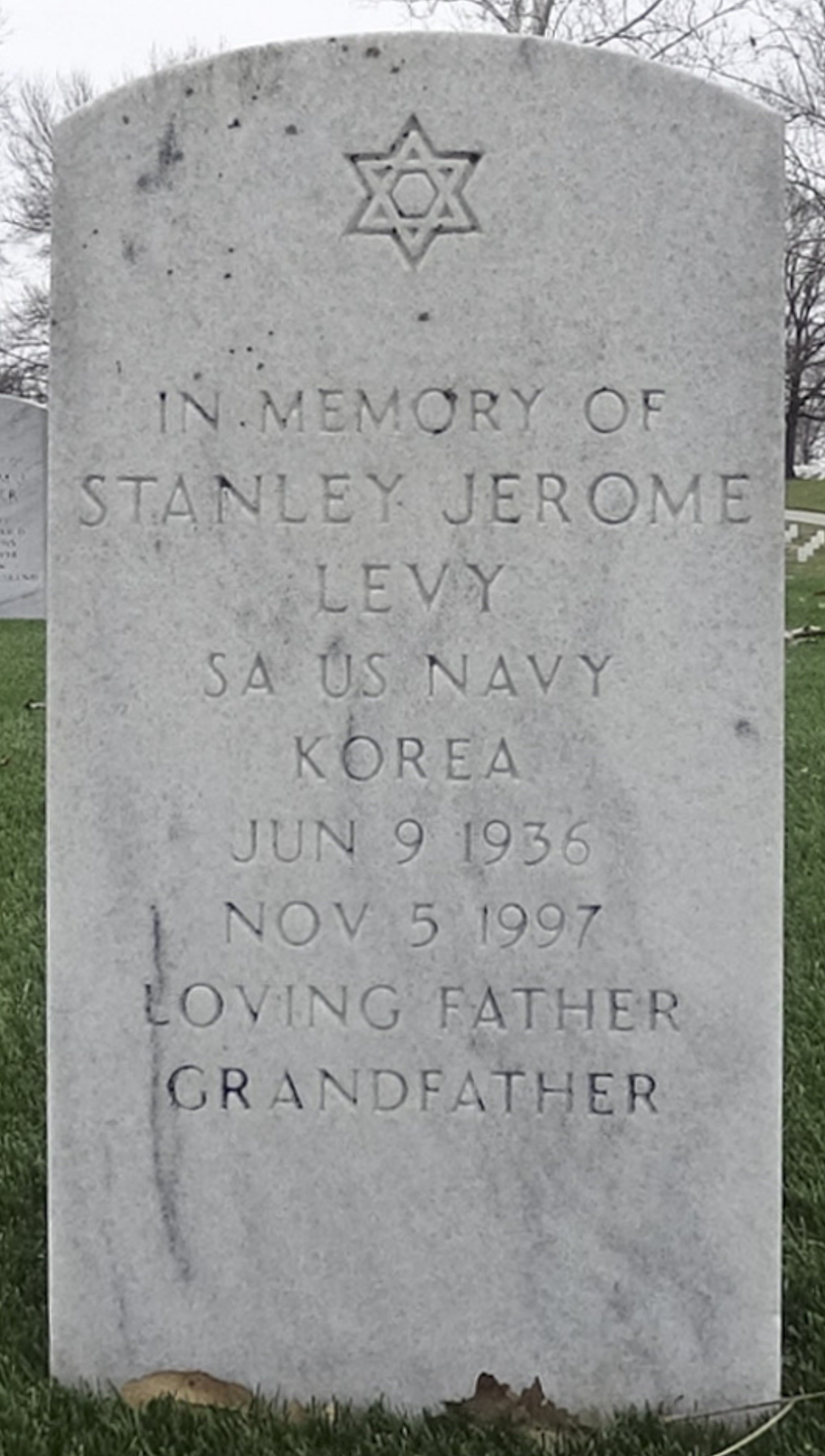 Gravesite marker image for stanley jerome levy
