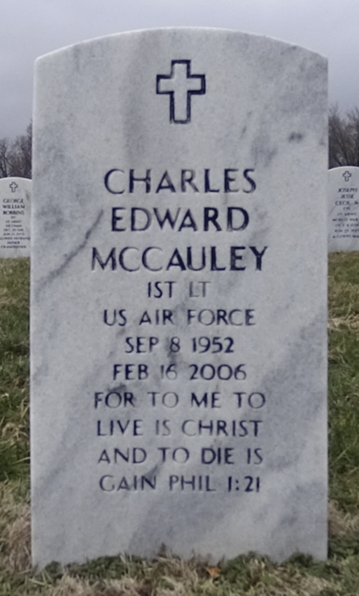 Gravesite marker image for charles edward mccauley