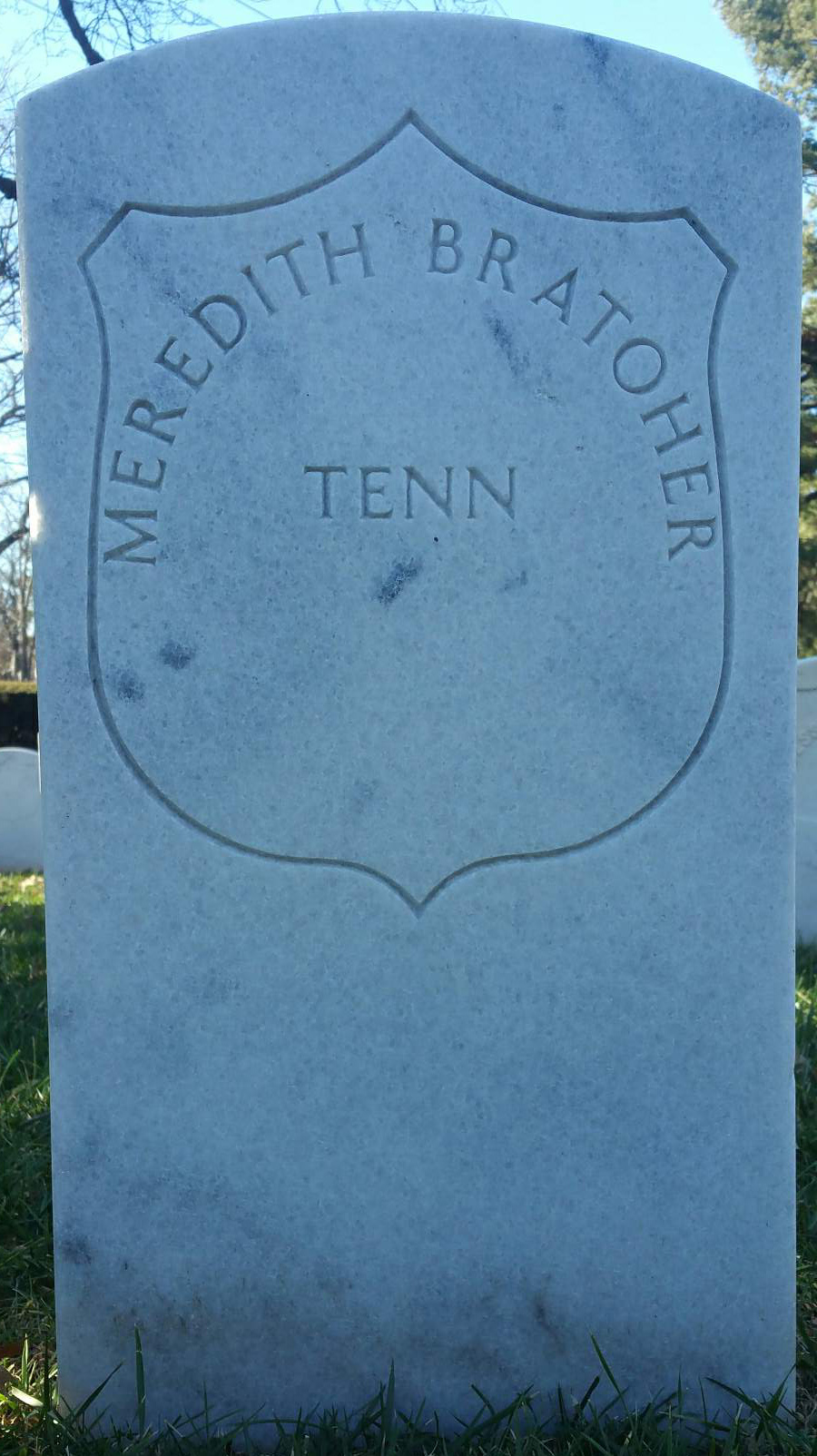 Gravesite marker image for meredith bratcher