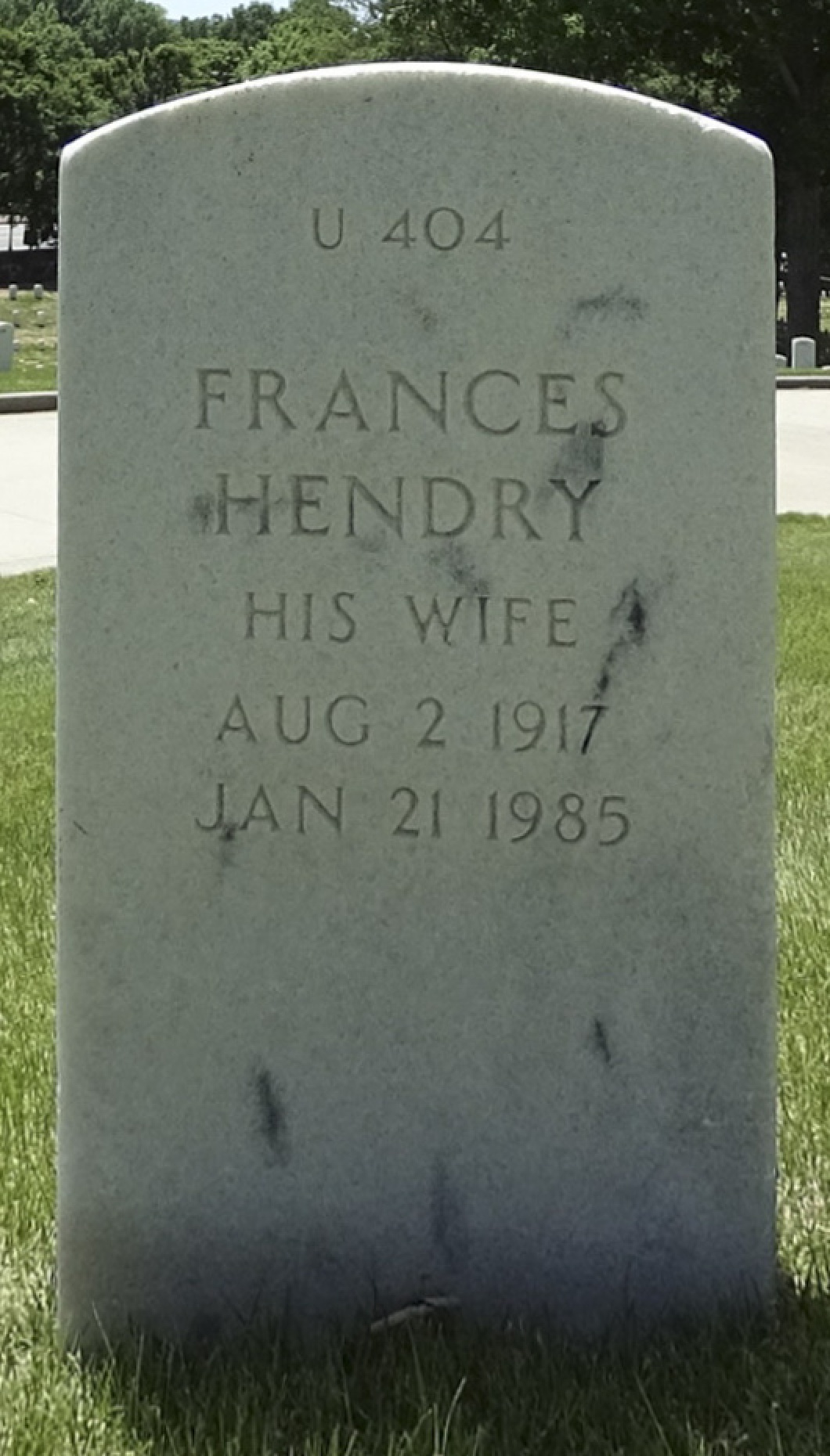 Gravesite marker image for frances hendry kehoe