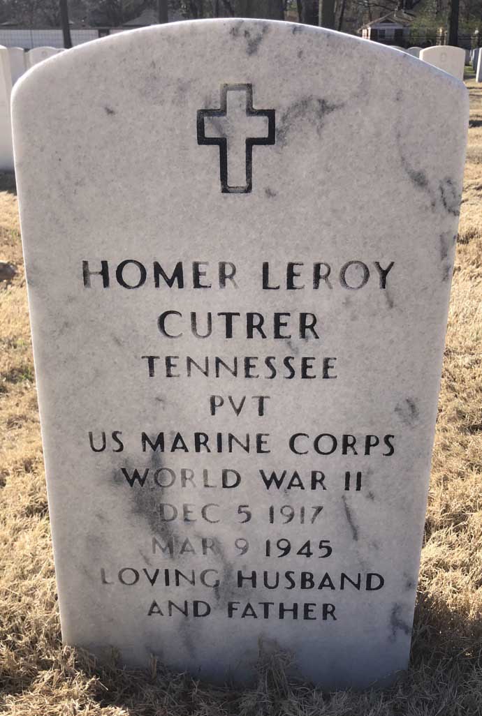 Gravesite marker image for homer leroy cutrer