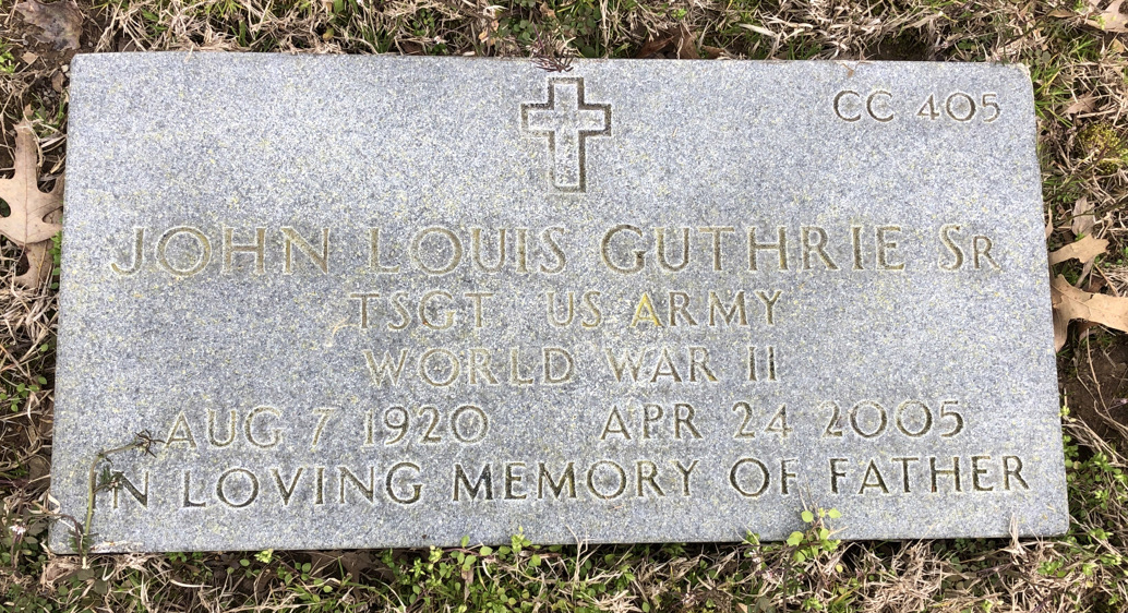 Gravesite marker image for john louis guthrie sr