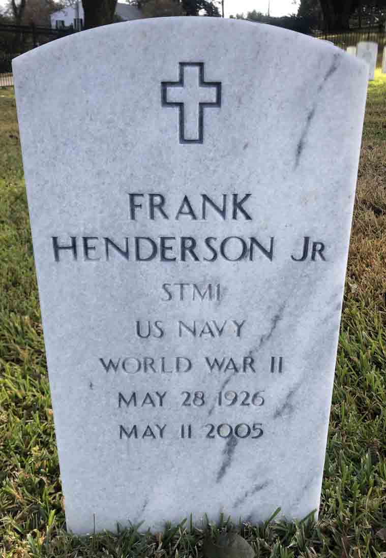 Gravesite marker image for frank henderson jr
