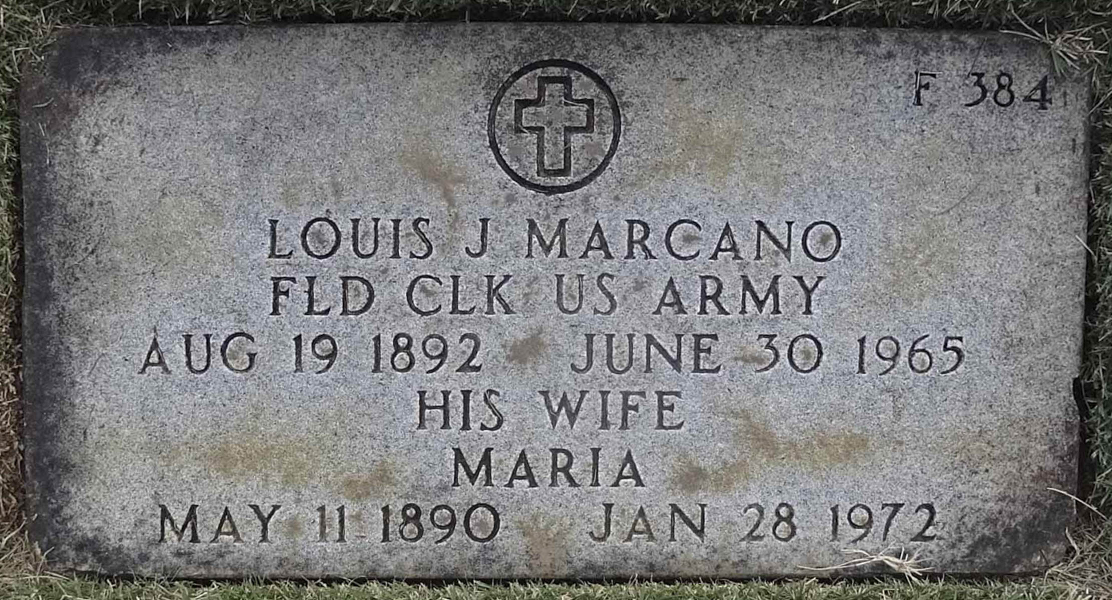 Gravesite marker image for louis j marcano